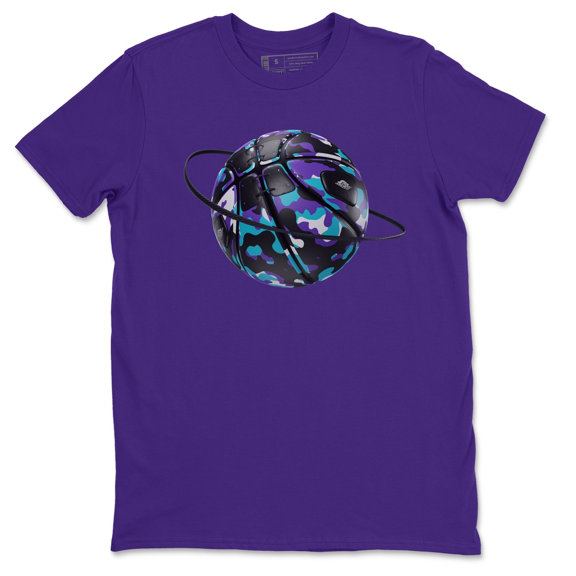 Camo Basketball Planet snkmatch Tee - Air Jordan 6 Aqua