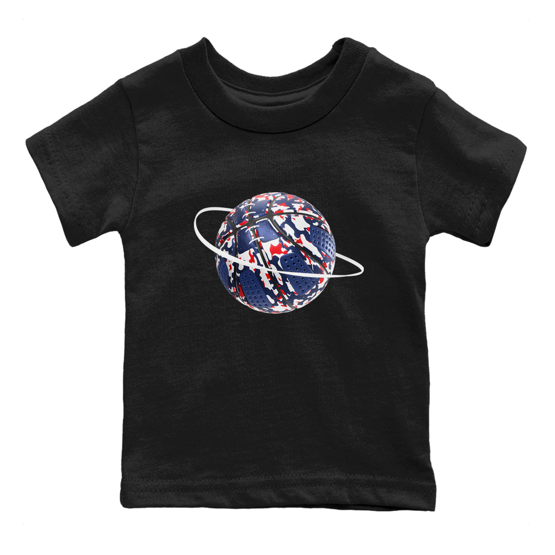 Camo Basketball Planet snkmatch Tees Kids - Air Jordan 6 White And Midnight Navy