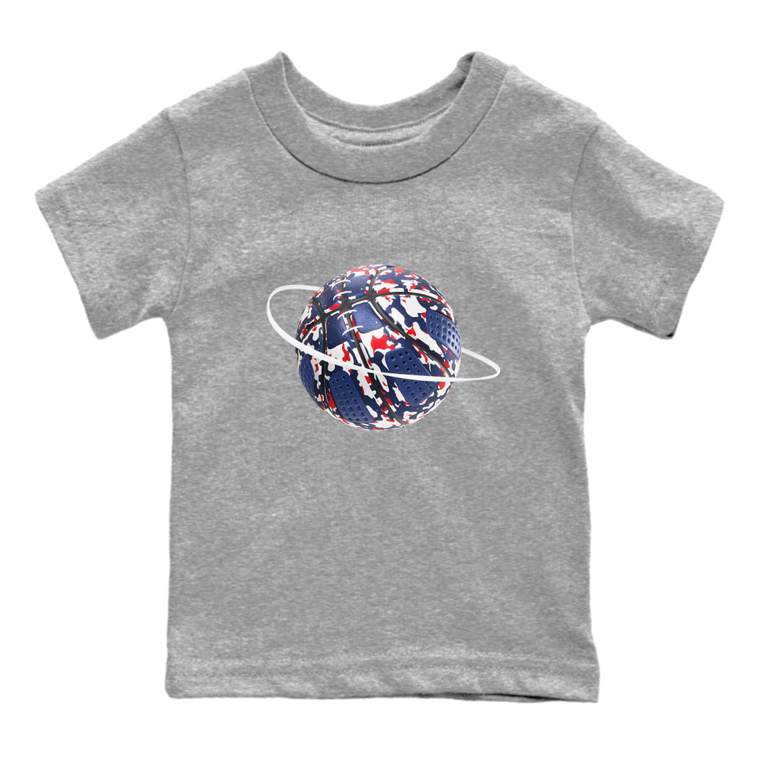 Camo Basketball Planet snkmatch Tees Kids - Air Jordan 6 White And Midnight Navy