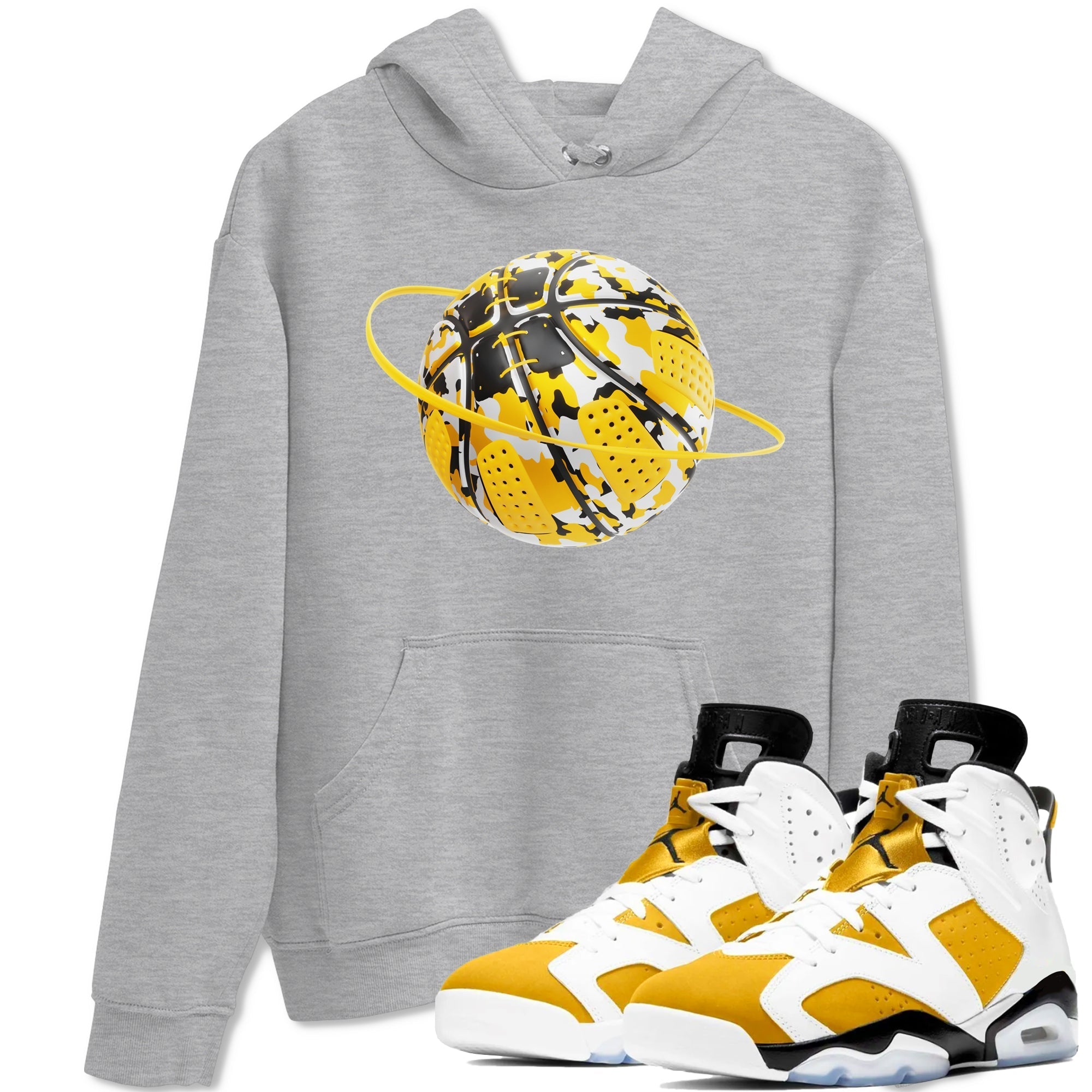 Camo Basketball Planet snkmatch Tee - Air Jordan 6 Yellow Ochre