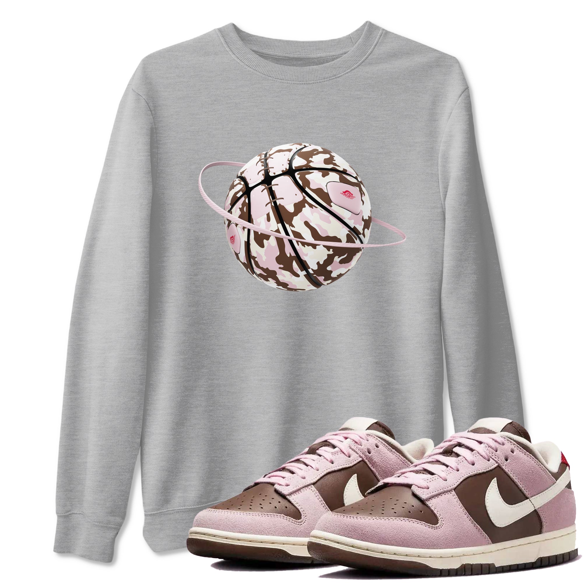 Camo Basketball Planet snkmatch Tees - Dunk Cacao Wow And Pink Foam