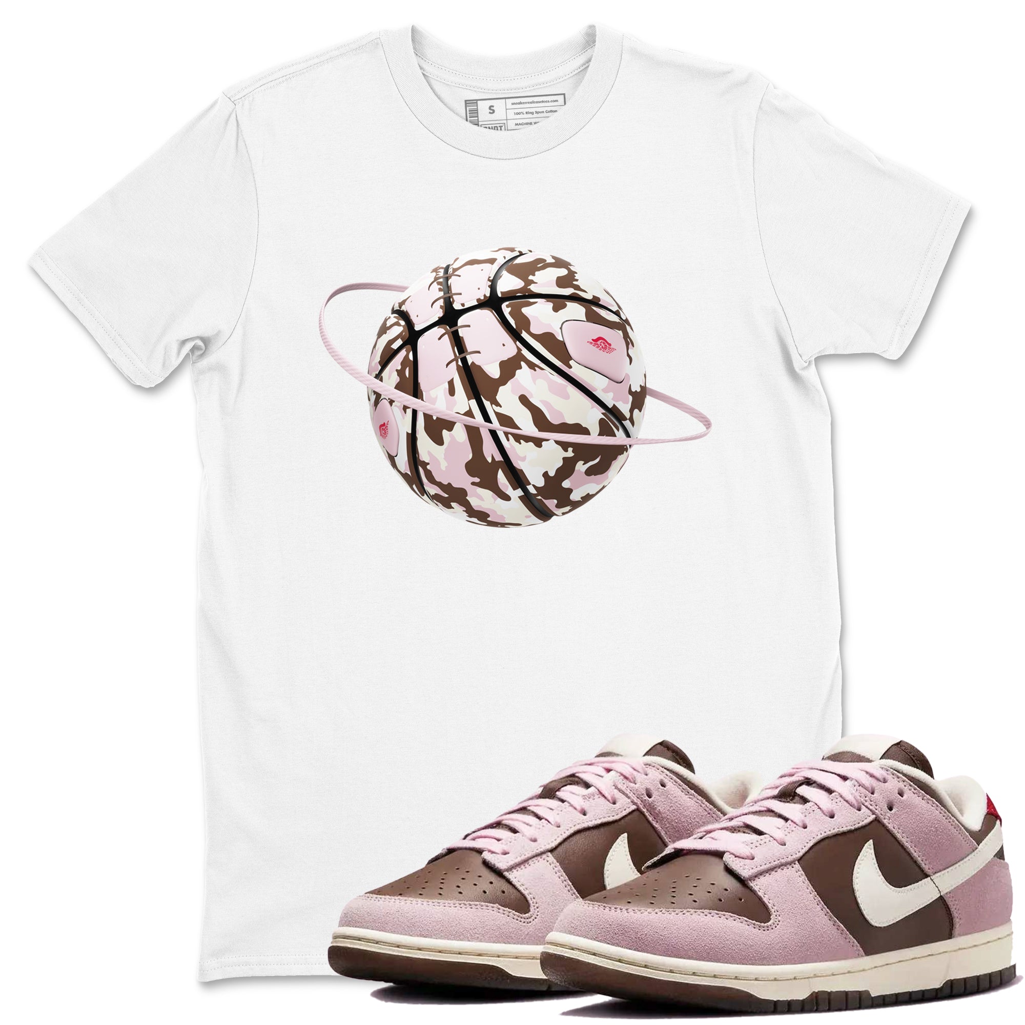 Camo Basketball Planet snkmatch Tees - Dunk Cacao Wow And Pink Foam