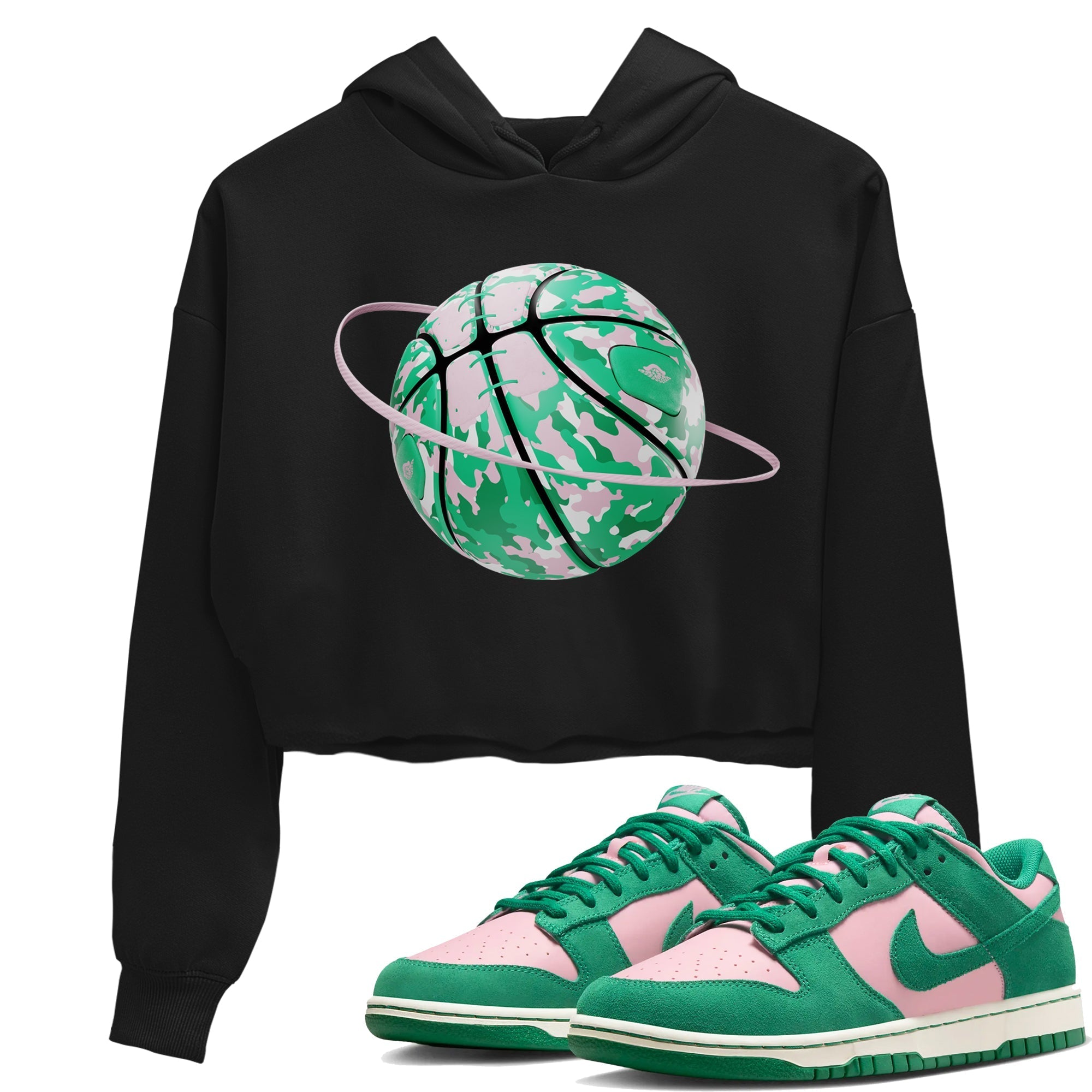 Camo Basketball Planet snkmatch Women's Top - Dunk Medium Soft Pink Malachite