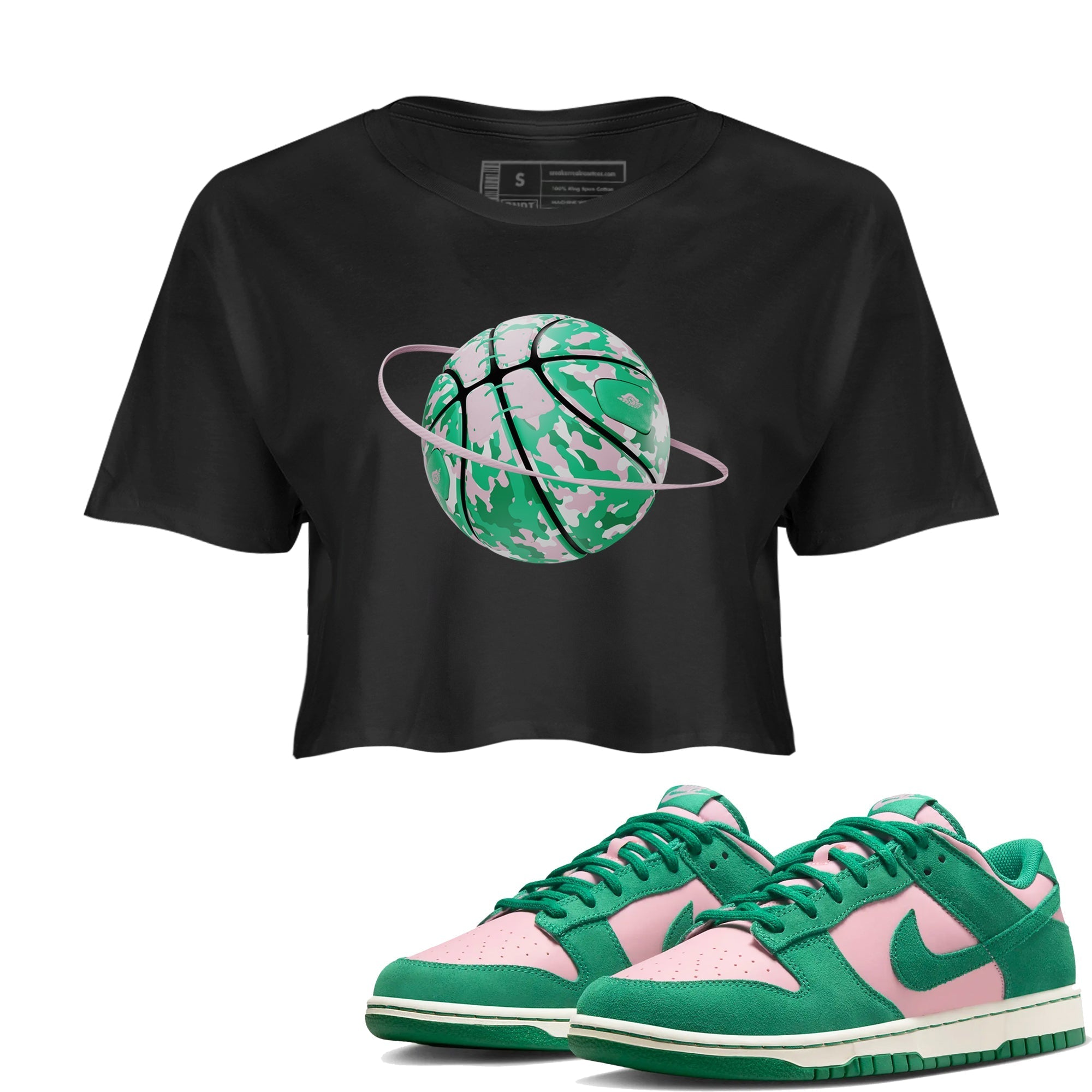 Camo Basketball Planet snkmatch Women's Top - Dunk Medium Soft Pink Malachite