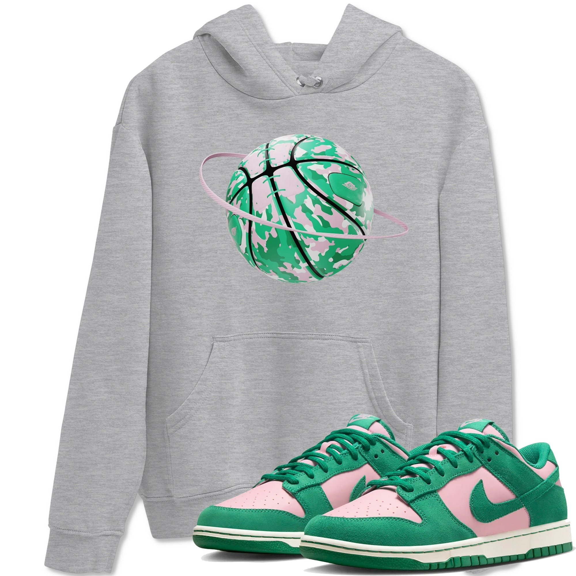 Camo Basketball Planet snkmatch Tees - Dunk Medium Soft Pink Malachite