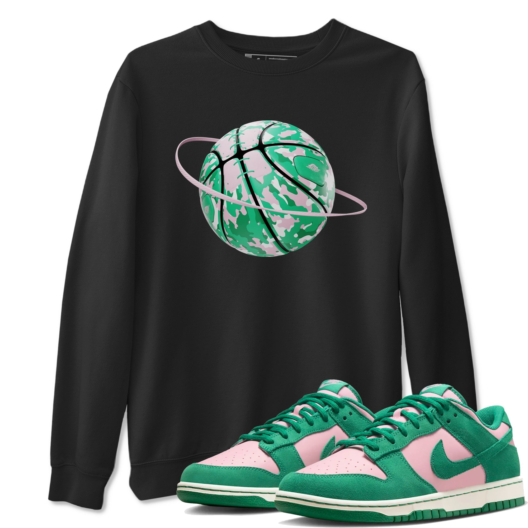 Camo Basketball Planet snkmatch Tees - Dunk Medium Soft Pink Malachite