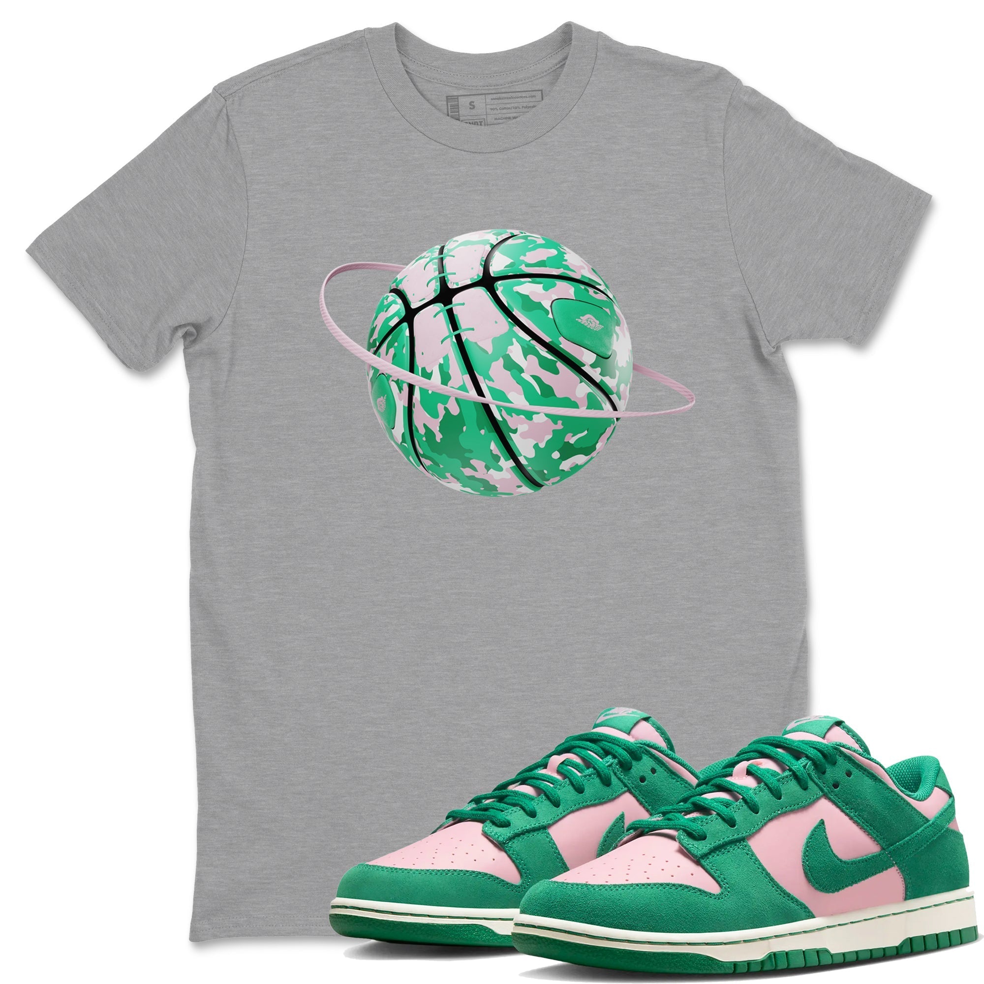 Camo Basketball Planet snkmatch Tees - Dunk Medium Soft Pink Malachite
