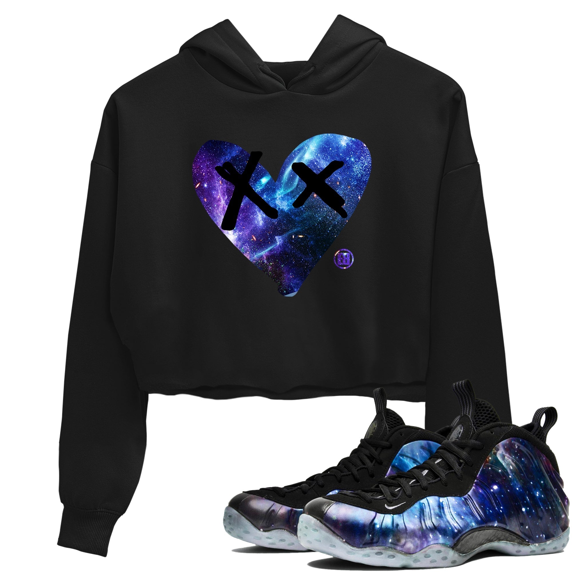 Camo Heart snkmatch Women's Top - Air Foamposite One Galaxy