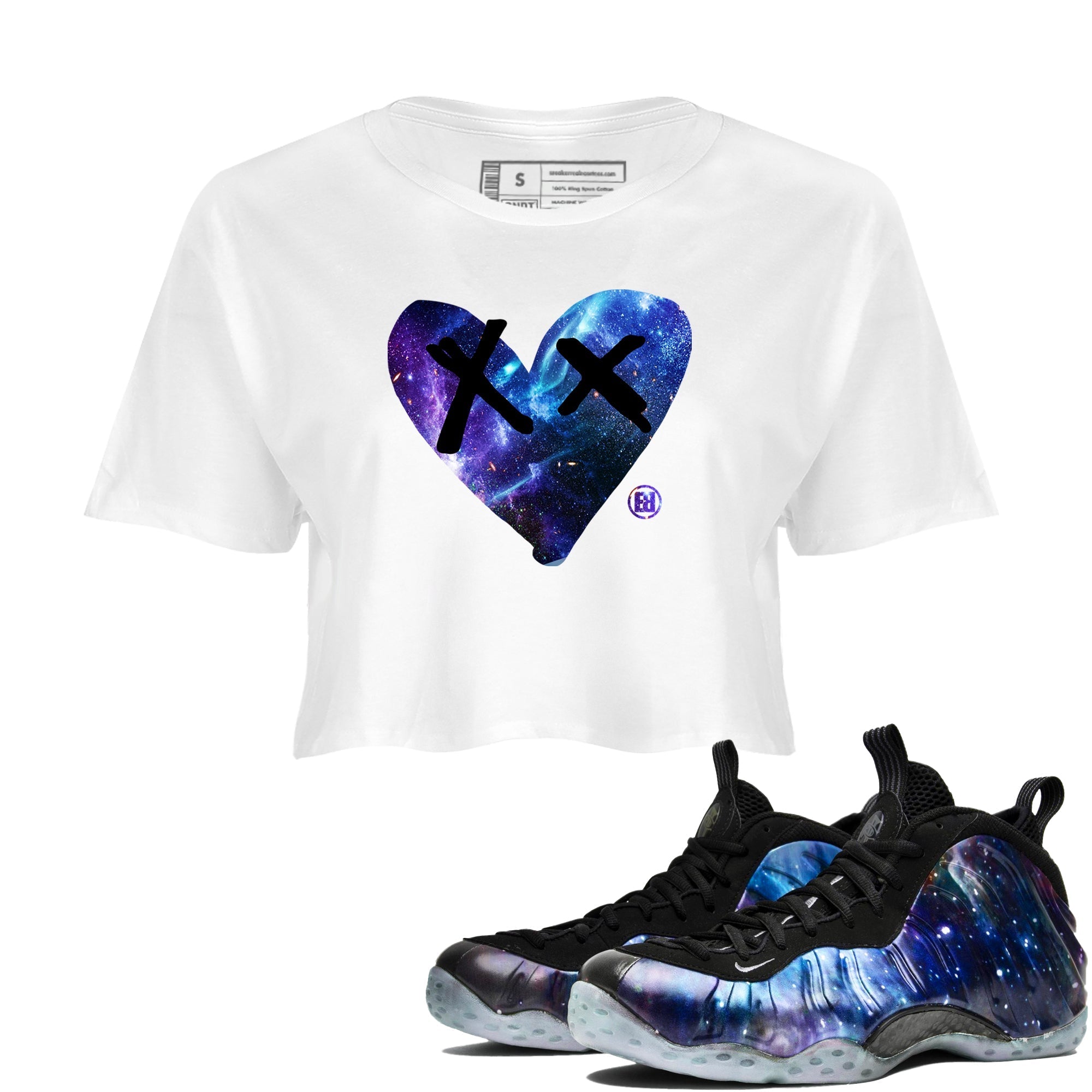 Camo Heart snkmatch Women's Top - Air Foamposite One Galaxy