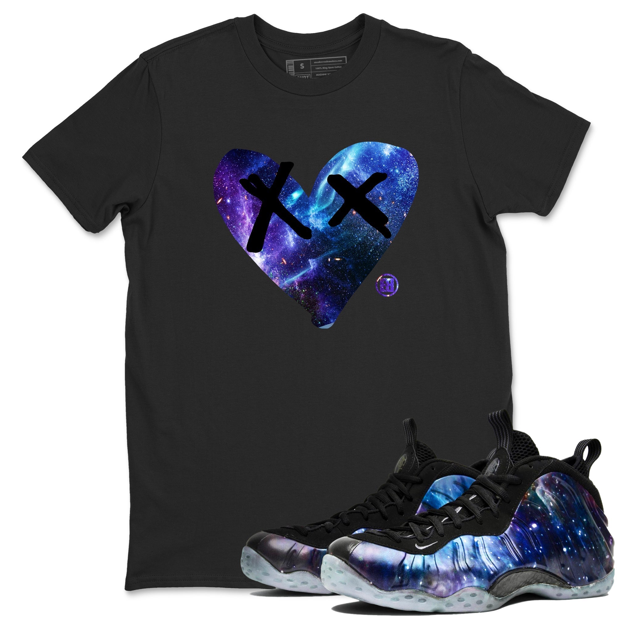 Camo Heart snkmatch Tees - Air Foamposite One Galaxy