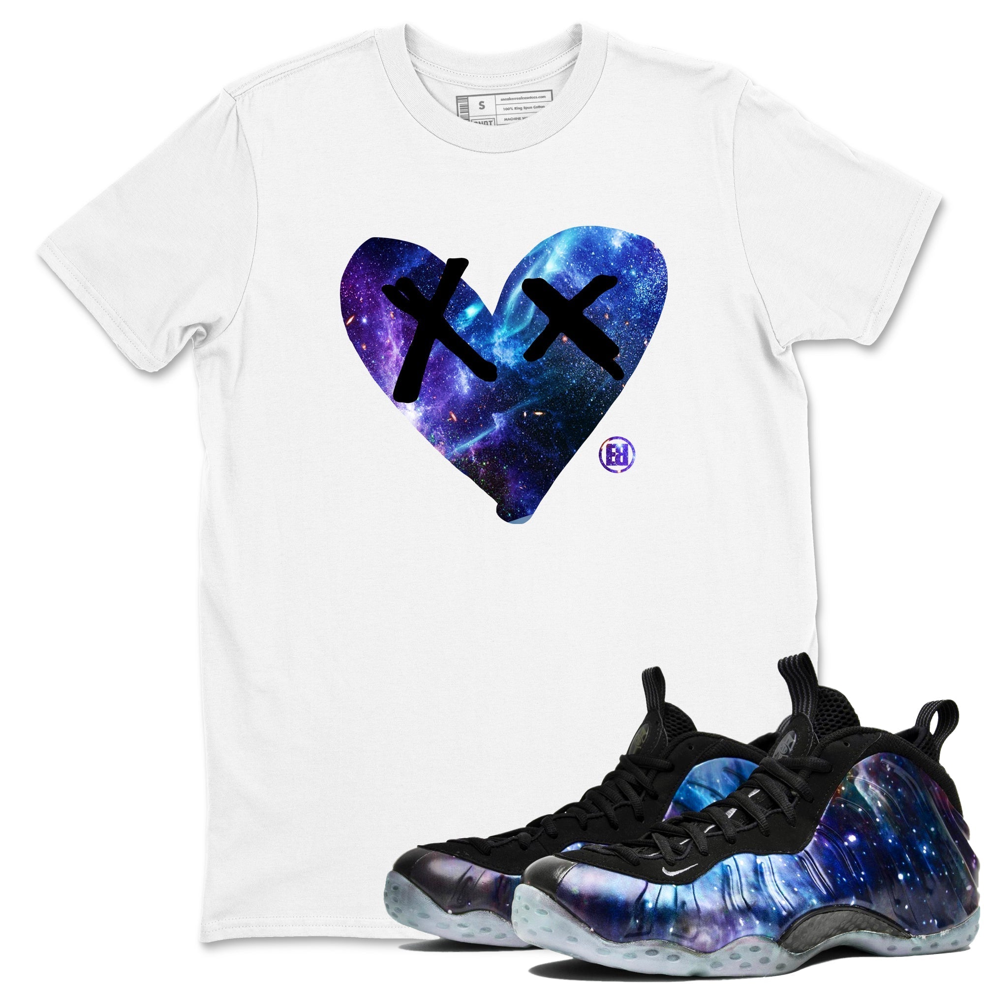 Camo Heart snkmatch Tees - Air Foamposite One Galaxy