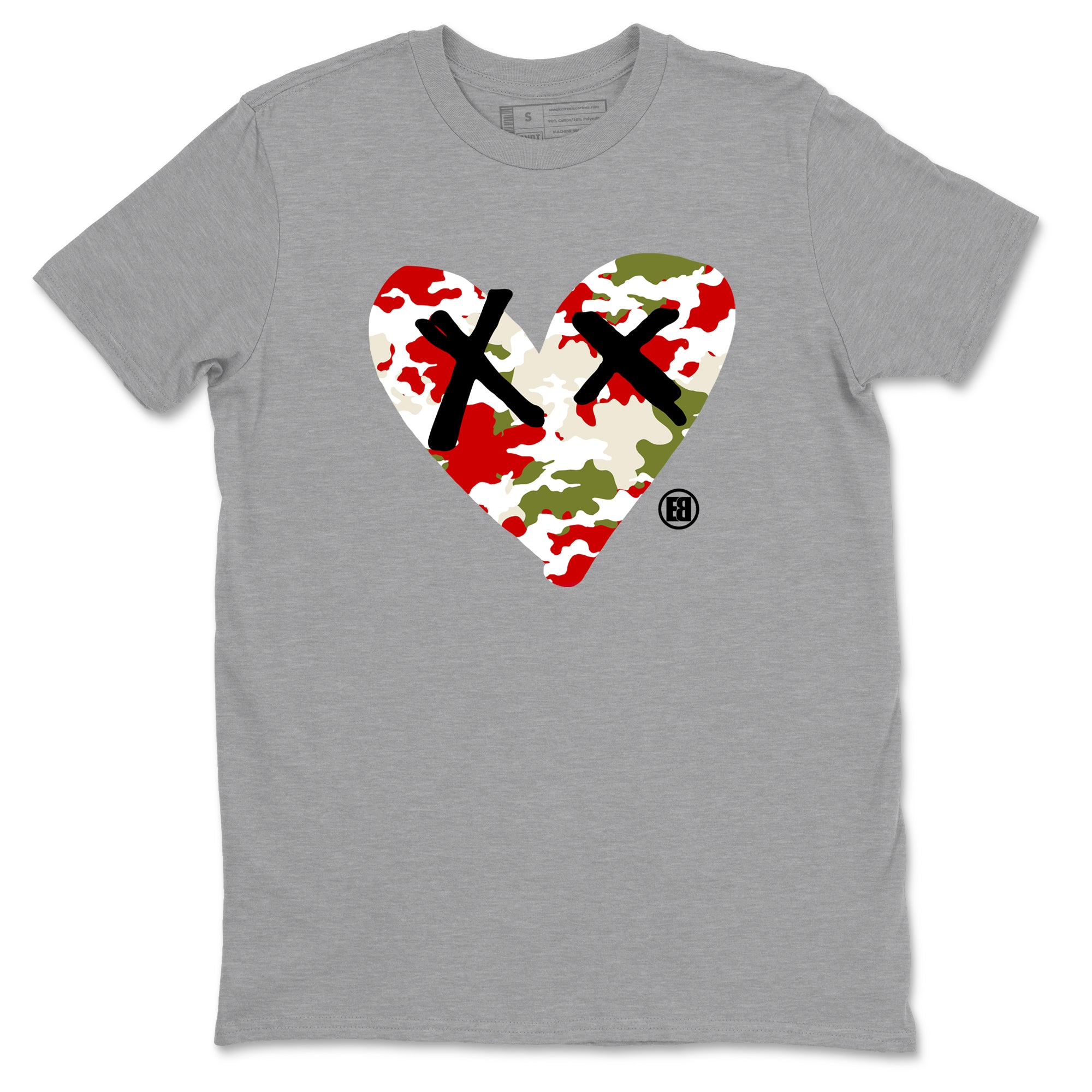 Camo Heart snkmatch Tees - Air Jordan 1 Travis Scott Olive