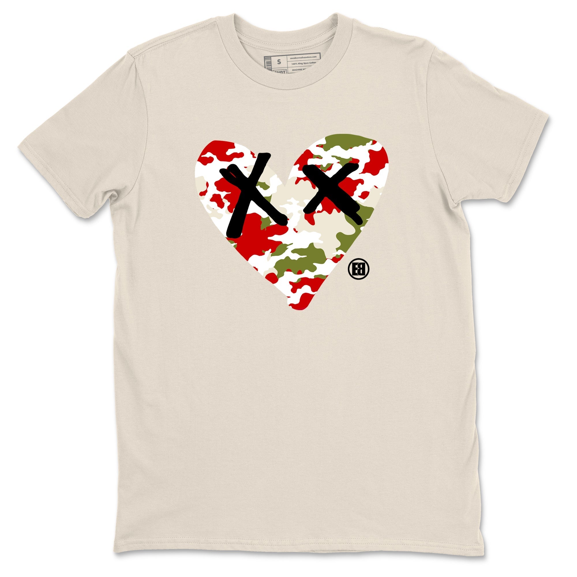 Camo Heart snkmatch Tees - Air Jordan 1 Travis Scott Olive