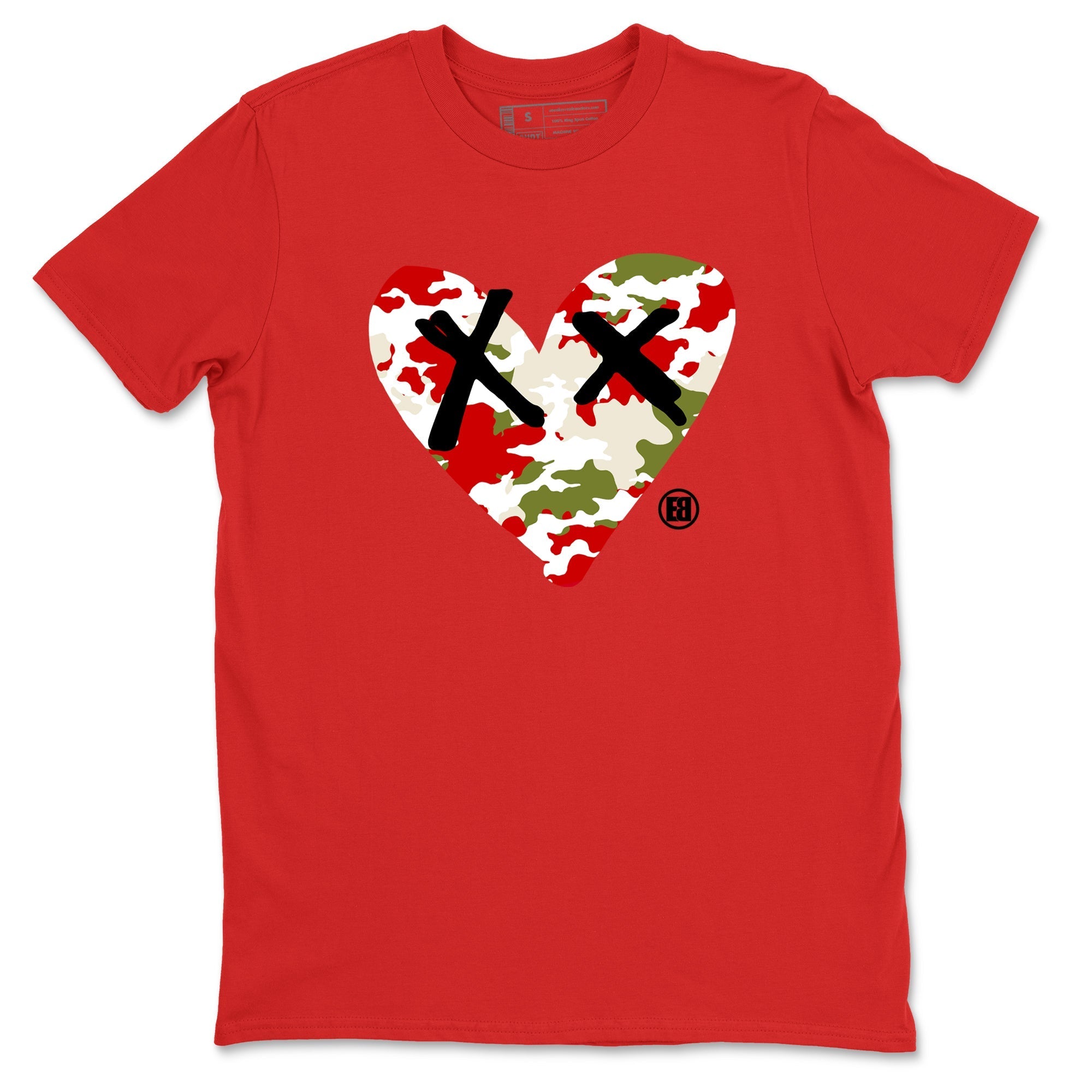Camo Heart snkmatch Tees - Air Jordan 1 Travis Scott Olive