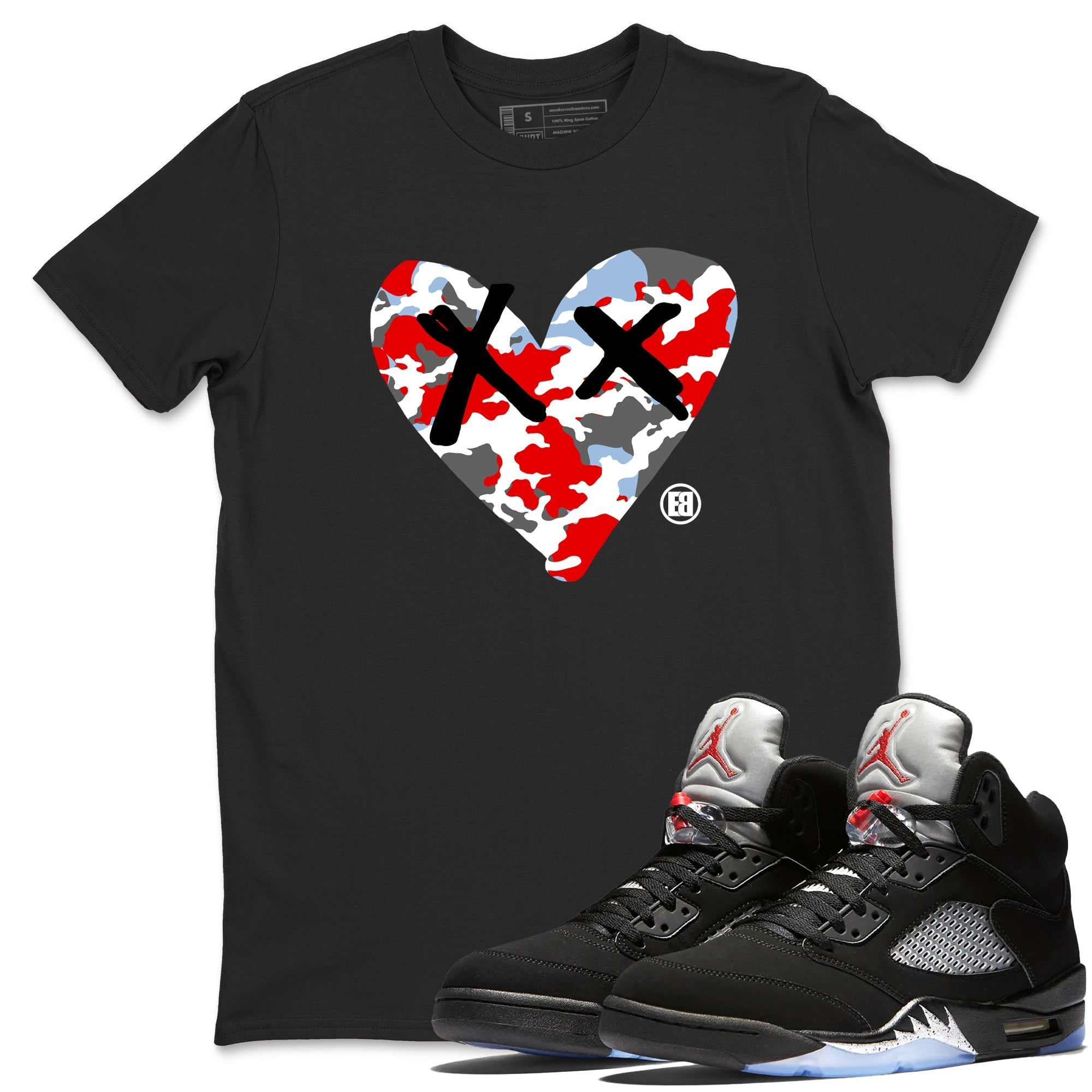 Camo Heart snkmatch Tees - Air Jordan 5 Reimagined
