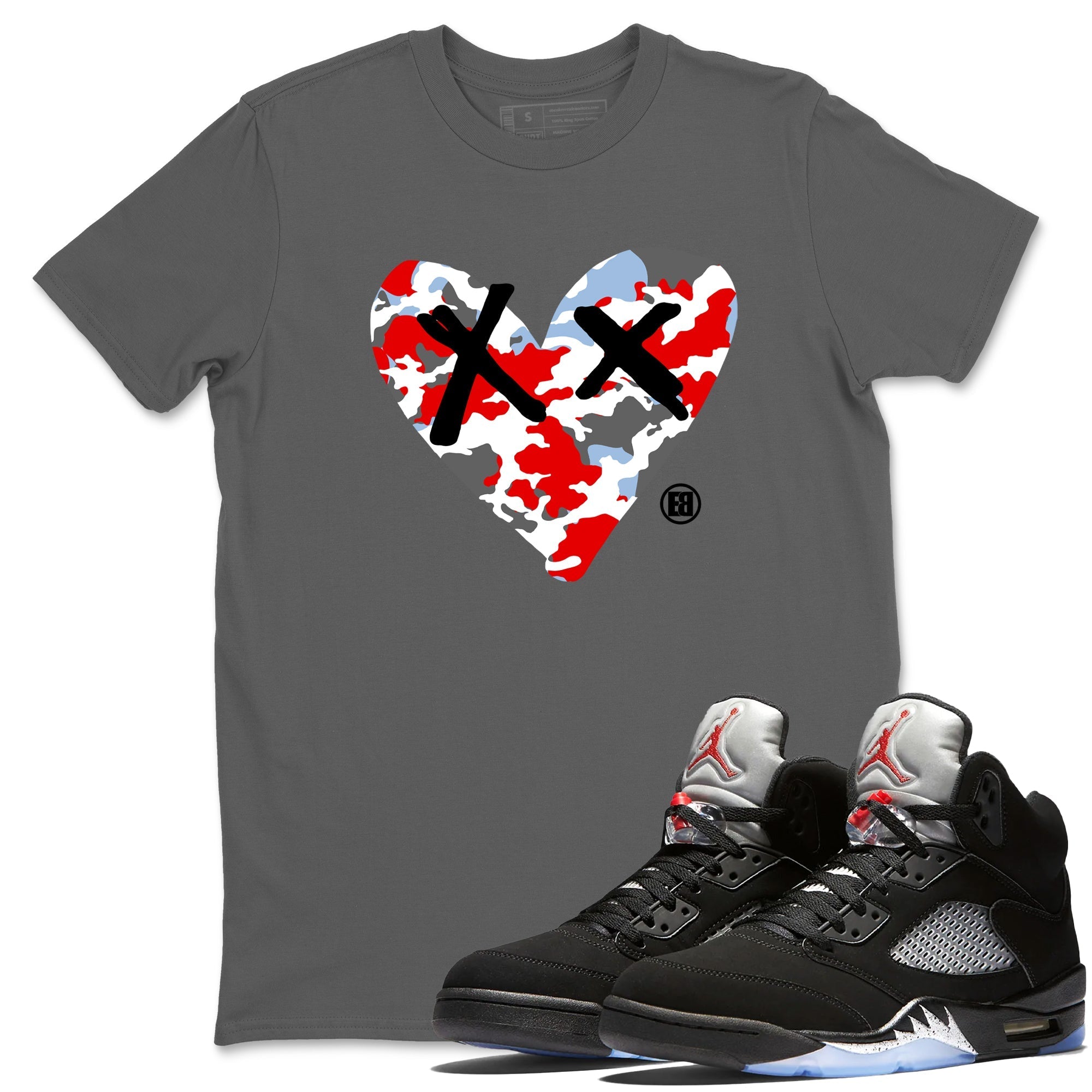 Camo Heart snkmatch Tees - Air Jordan 5 Reimagined