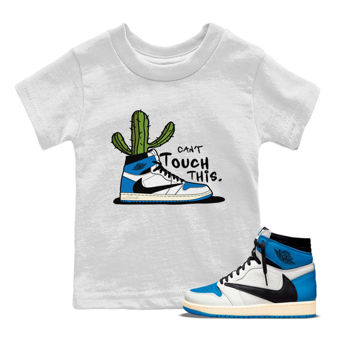 Can't Touch This Kids Tops - Air Jordan 1 Travis Scott Fragment