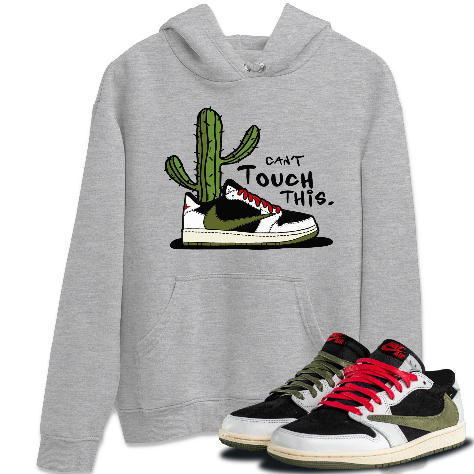 Can't Touch This Unisex Tops - Air Jordan 1 Travis Scott Olive