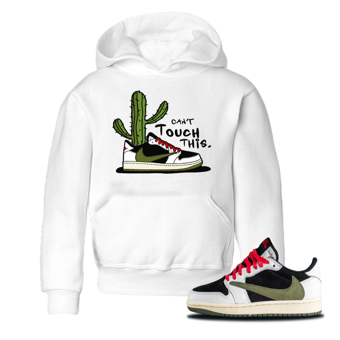 Can't Touch This Kids Tops - Air Jordan 1 Travis Scott Olive