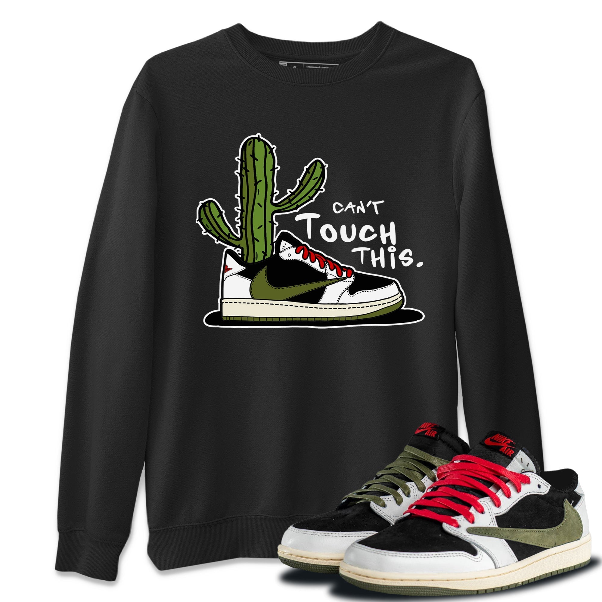 Can't Touch This Unisex Tops - Air Jordan 1 Travis Scott Olive