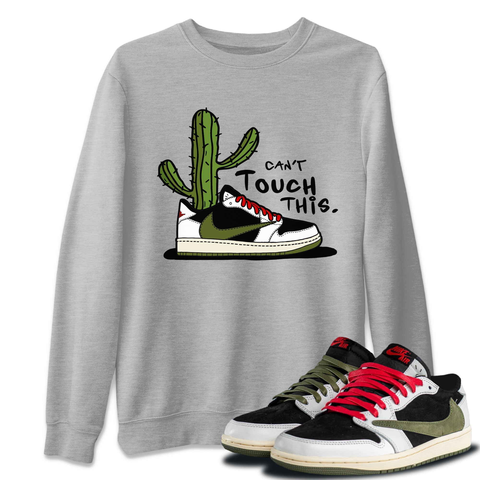 Can't Touch This Unisex Tops - Air Jordan 1 Travis Scott Olive