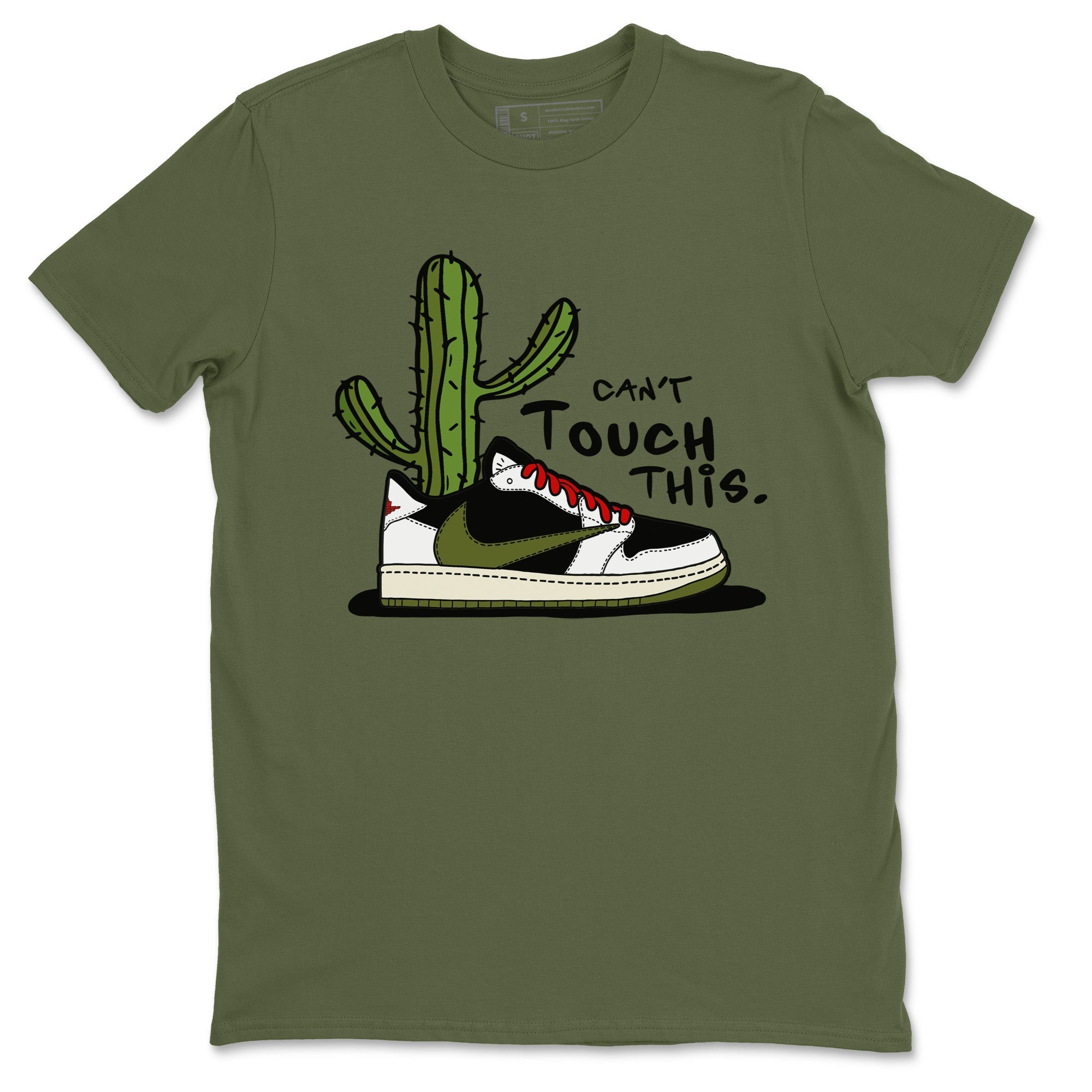 Can't Touch This Unisex Tops - Air Jordan 1 Travis Scott Olive