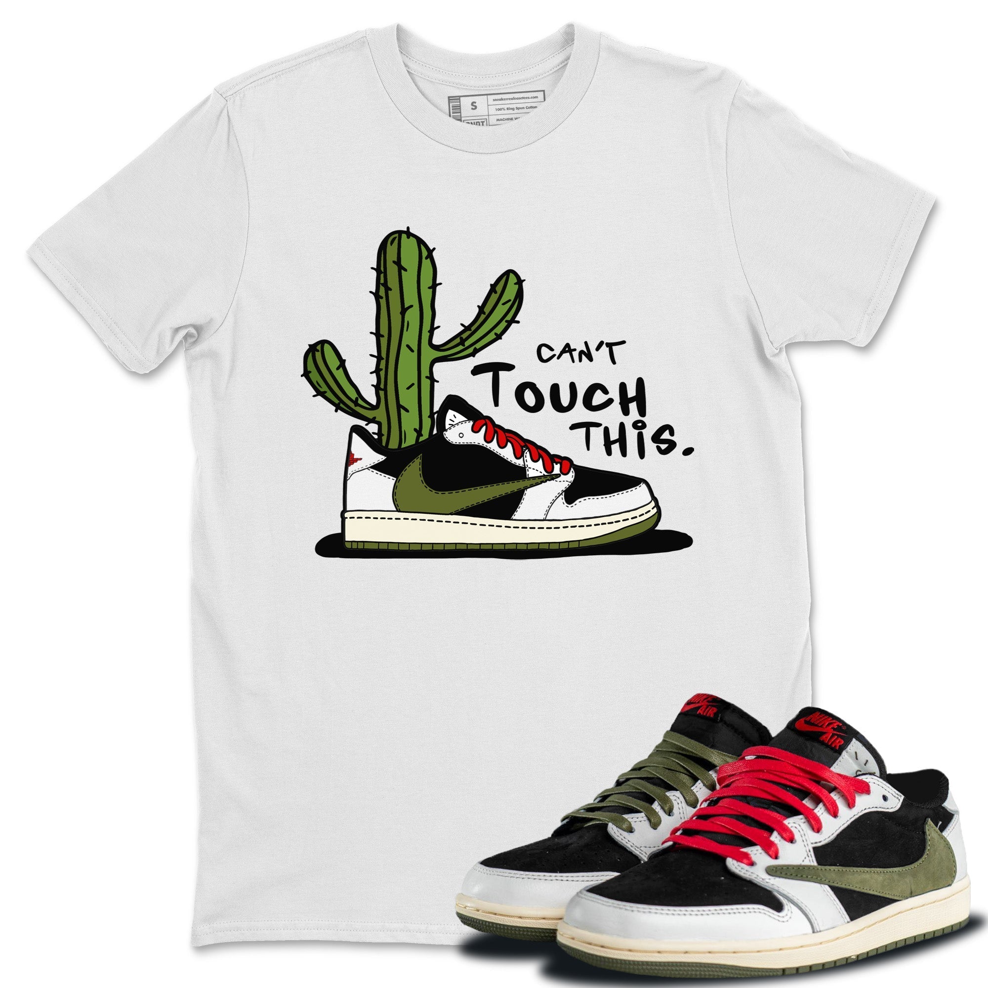 Can't Touch This Unisex Tops - Air Jordan 1 Travis Scott Olive
