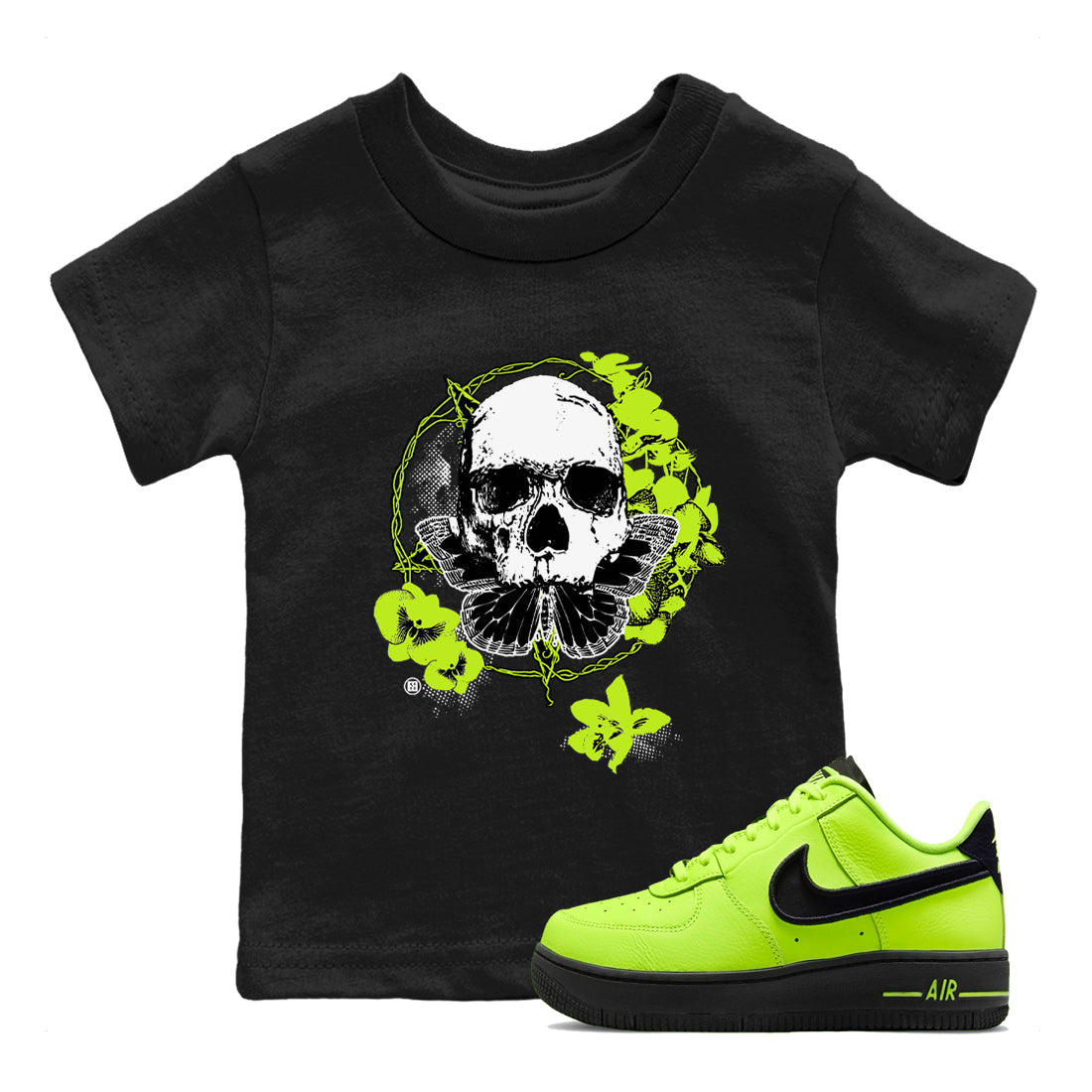 Carpe Diem Skull snkmatch Tees Kids - Air Force 1 Volt