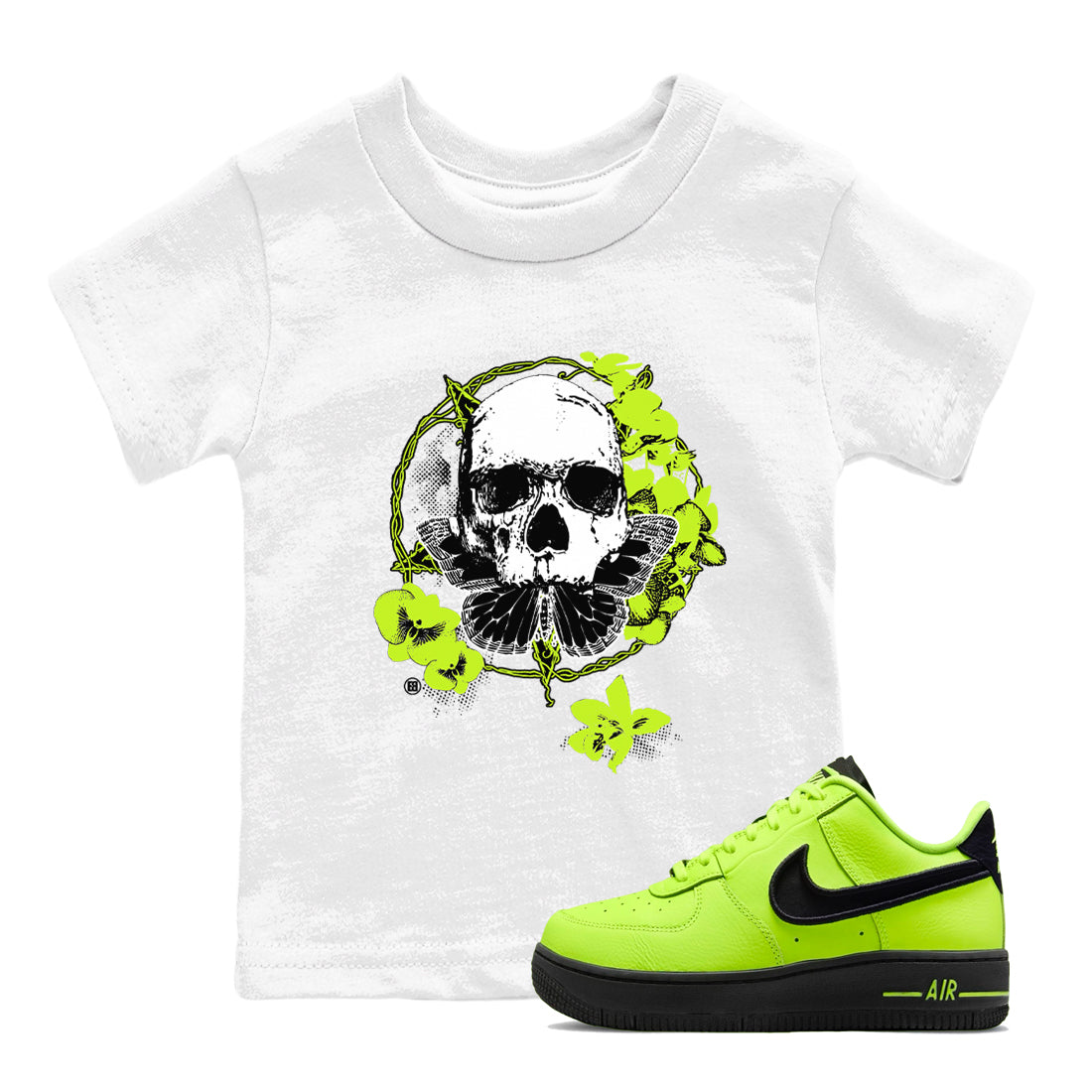 Carpe Diem Skull snkmatch Tees Kids - Air Force 1 Volt