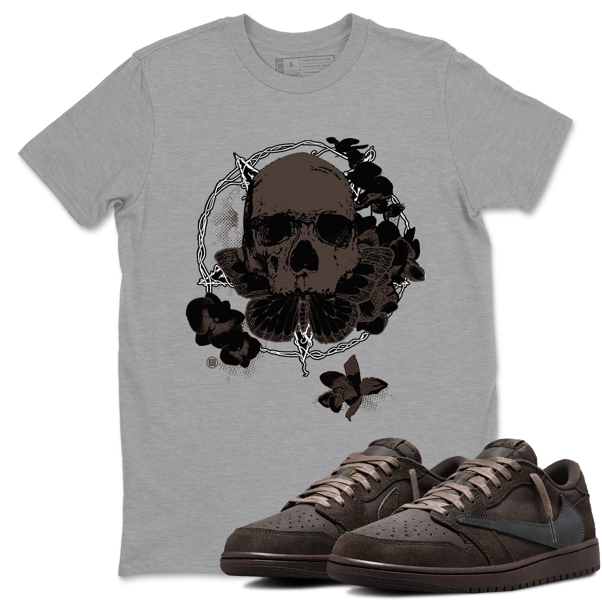 Carpe Diem Skull snkmatch Tees - Air Jordan 1 Travis Scott Velvet Brown