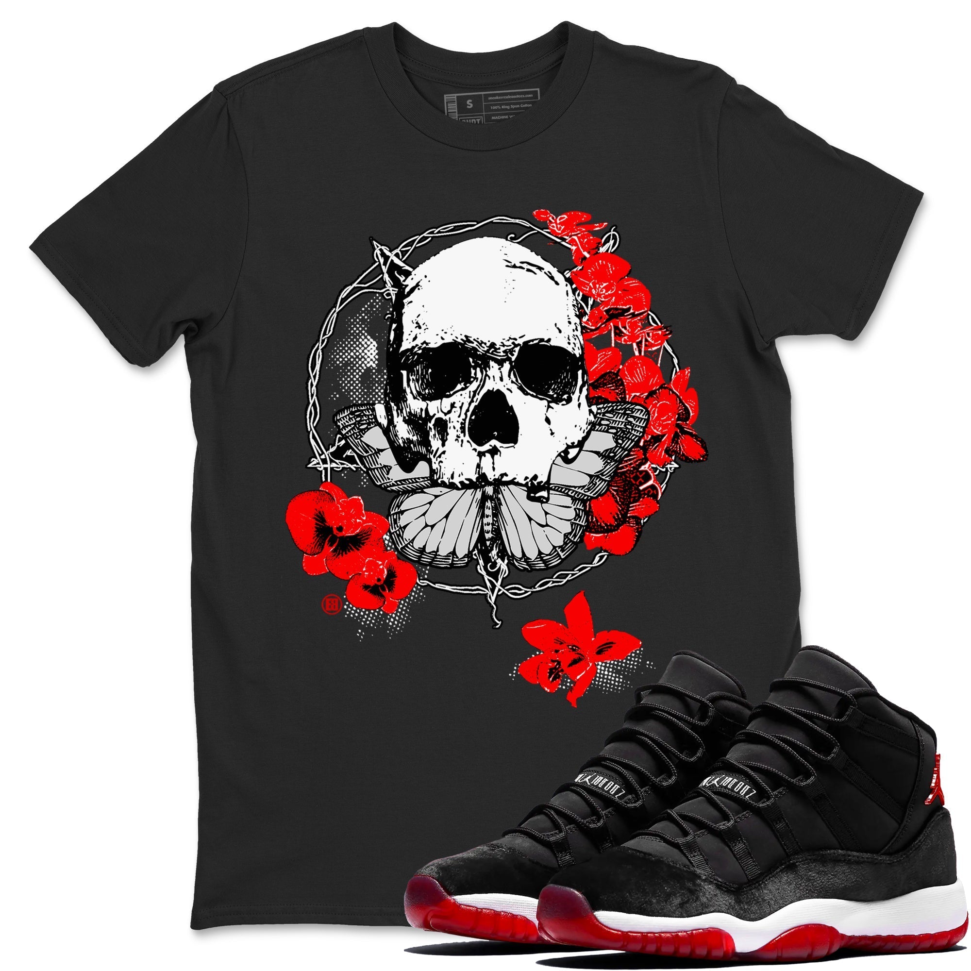 Carpe Diem Skull snkmatch Tees - Air Jordan 11 Bred Velvet