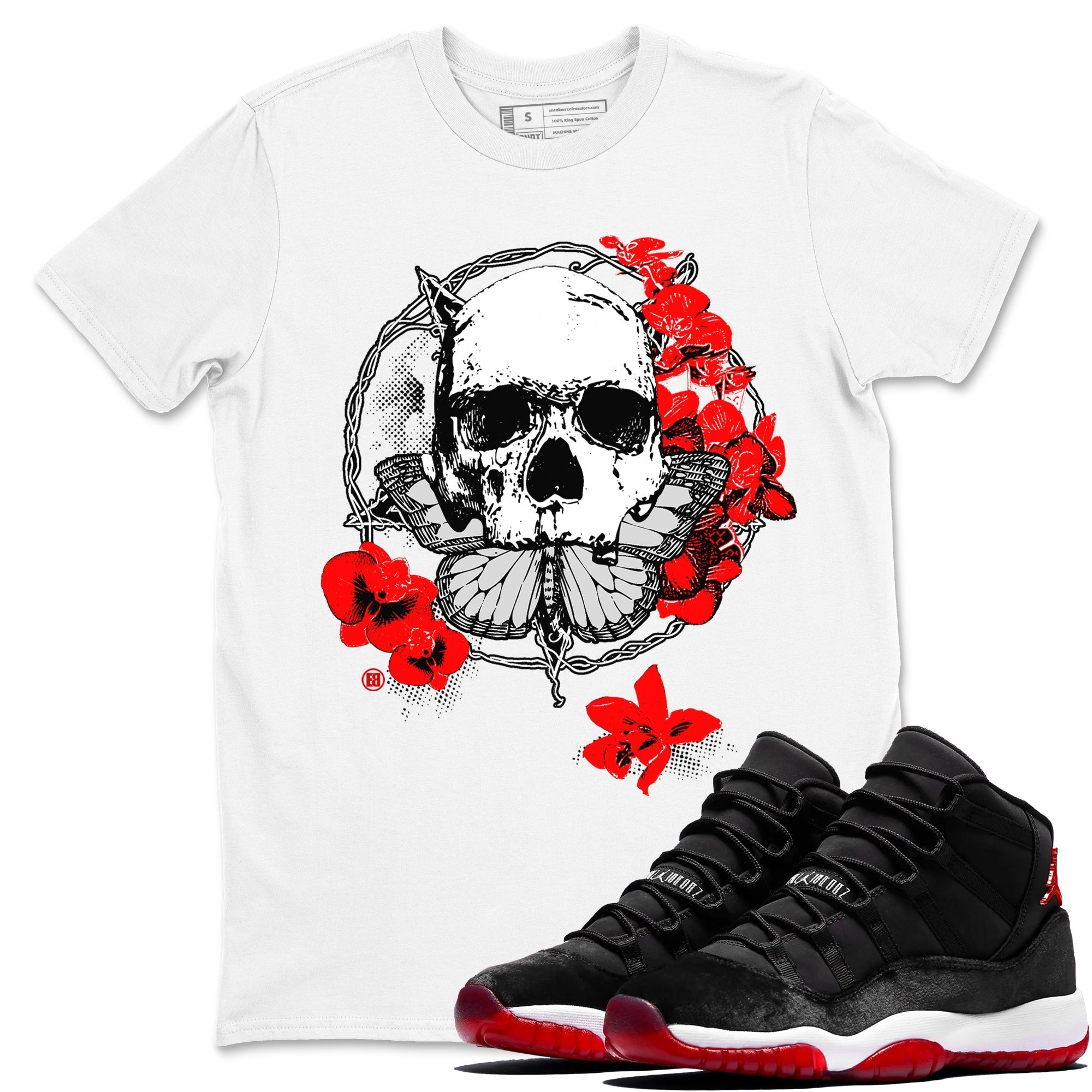 Carpe Diem Skull snkmatch Tees - Air Jordan 11 Bred Velvet