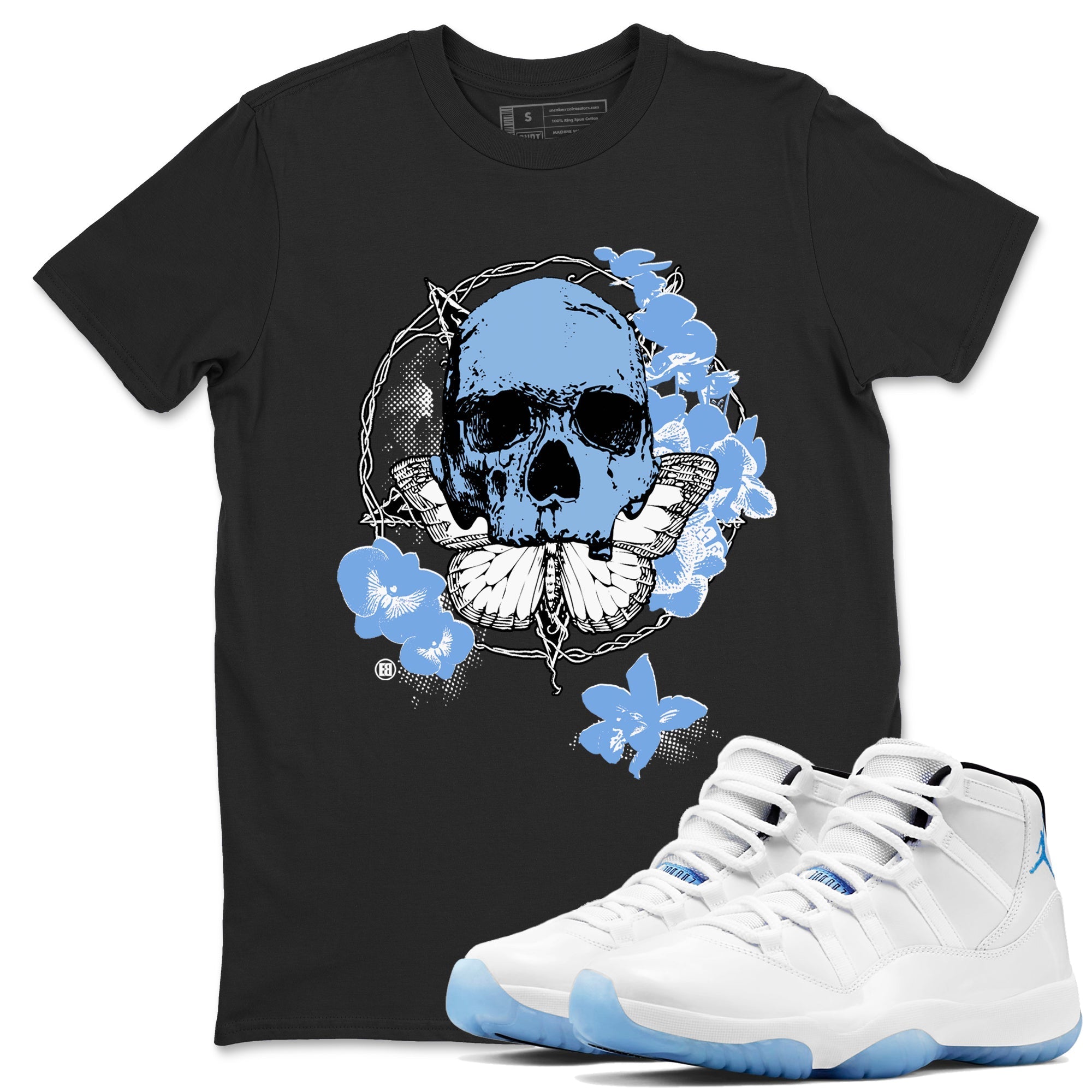 Carpe Diem Skull snkmatch Tees - Air Jordan 11 Legend Blue