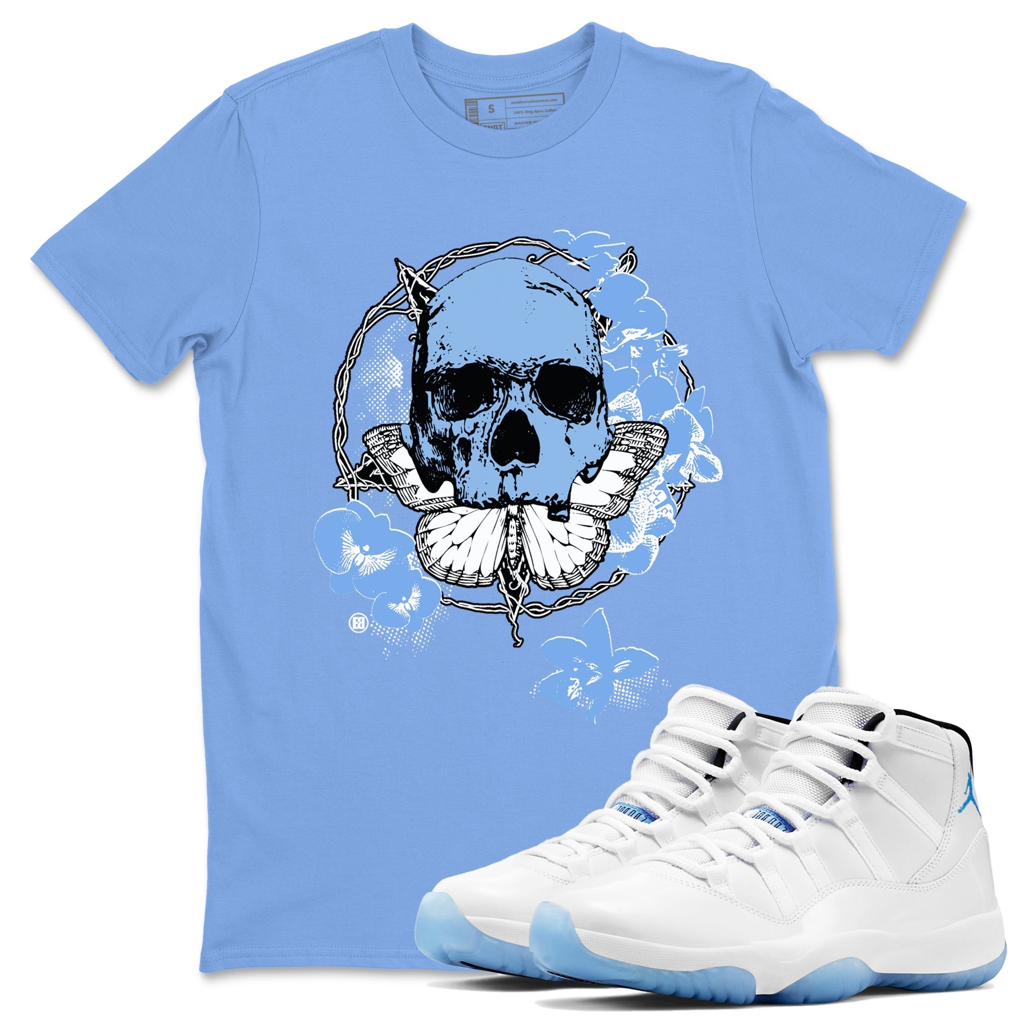 Carpe Diem Skull snkmatch Tees - Air Jordan 11 Legend Blue