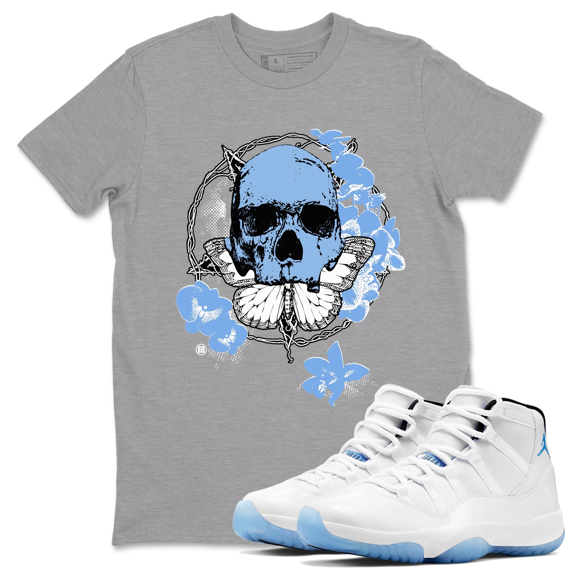 Carpe Diem Skull snkmatch Tees - Air Jordan 11 Legend Blue
