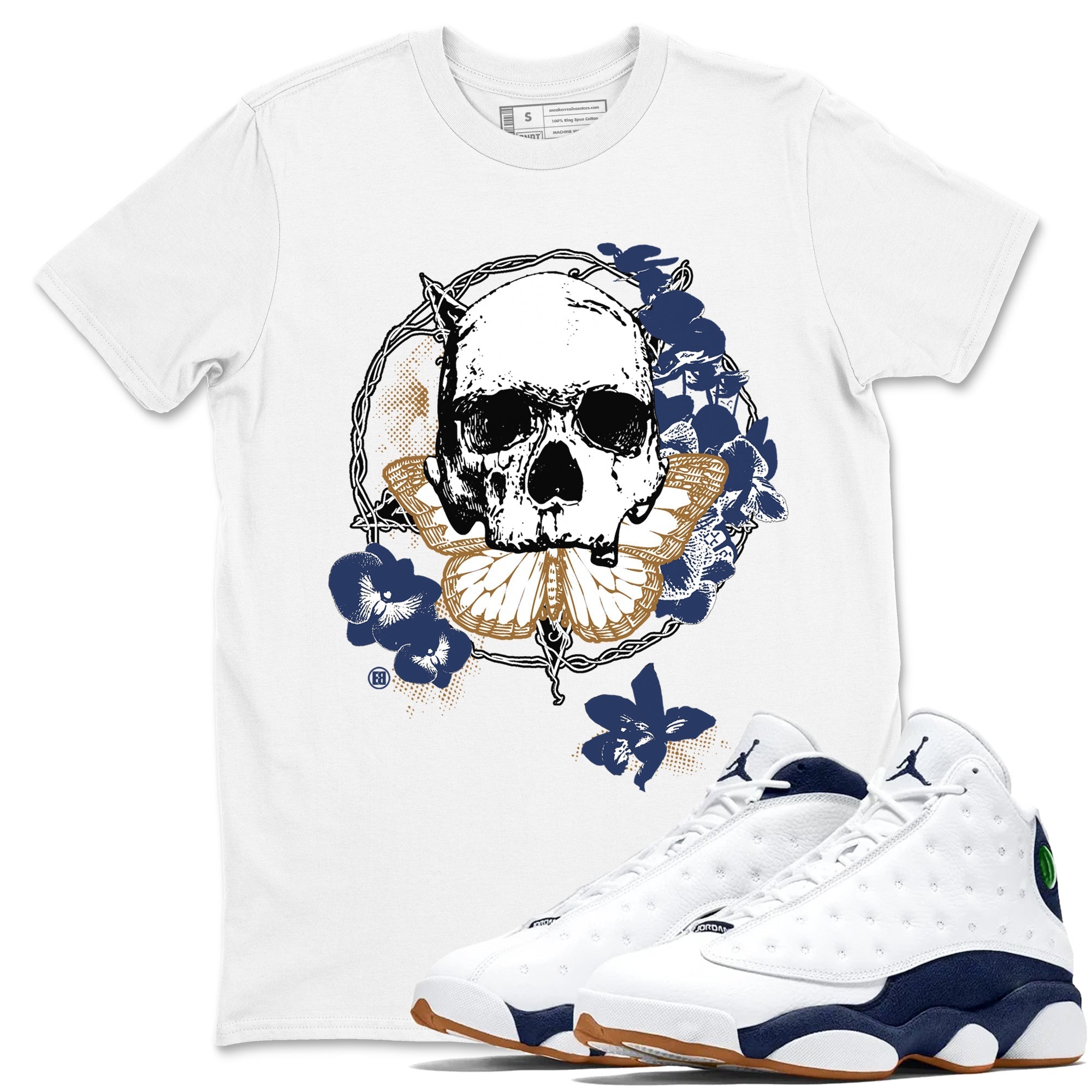 Carpe Diem Skull snkmatch Tees - Air Jordan 13 Midnight Navy
