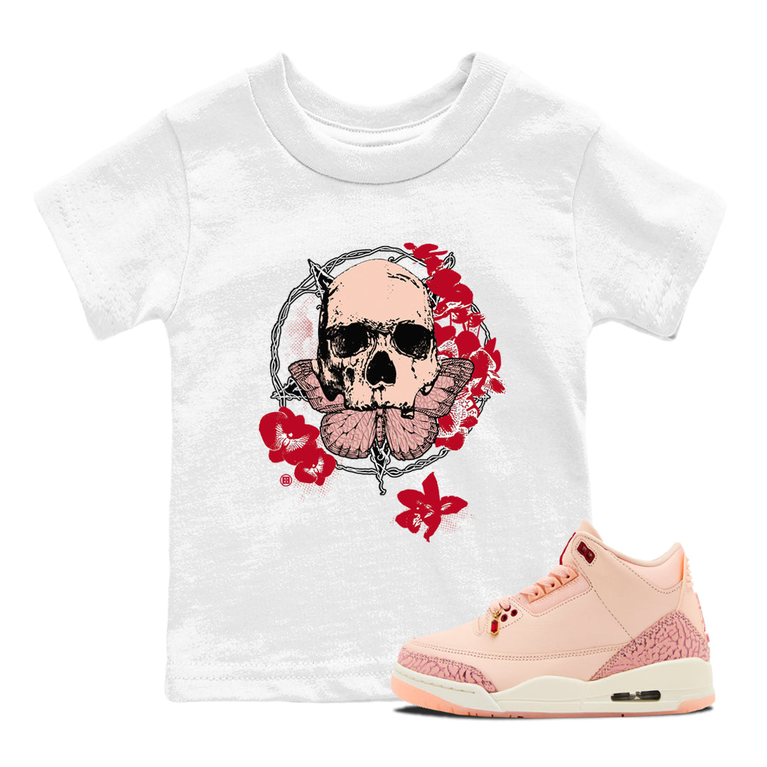 Carpe Diem Skull snkmatch Tees Kids - Air Jordan 3 Valentines Day