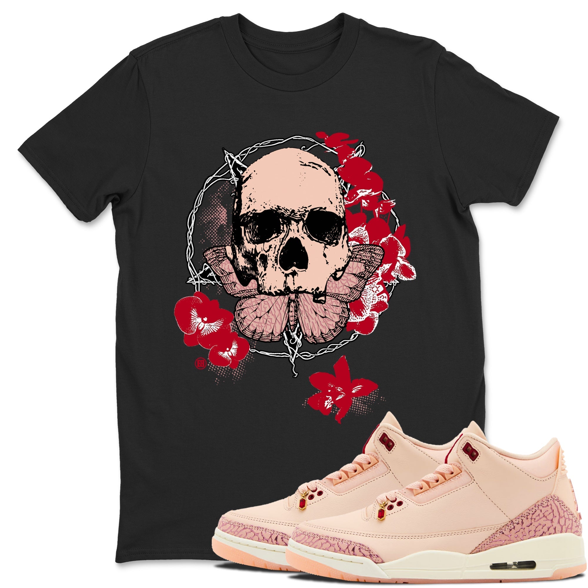 Carpe Diem Skull snkmatch Tees - Air Jordan 3 Valentines Day