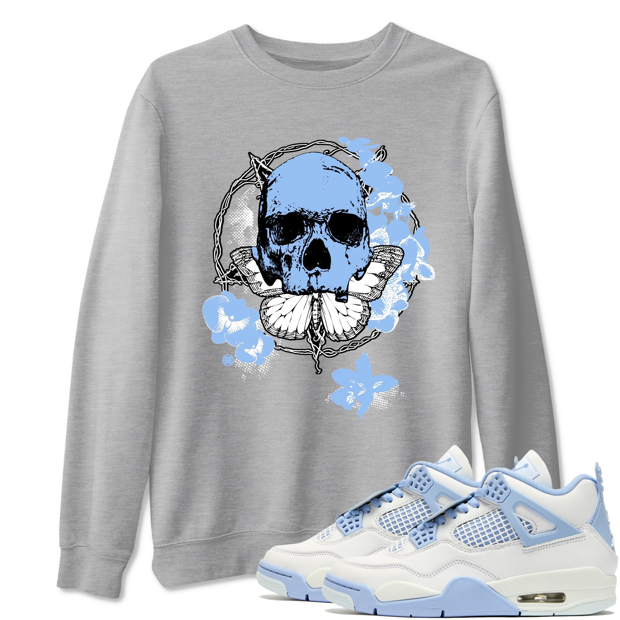 Carpe Diem Skull snkmatch Tees - Air Jordan 4 Forget Me Not