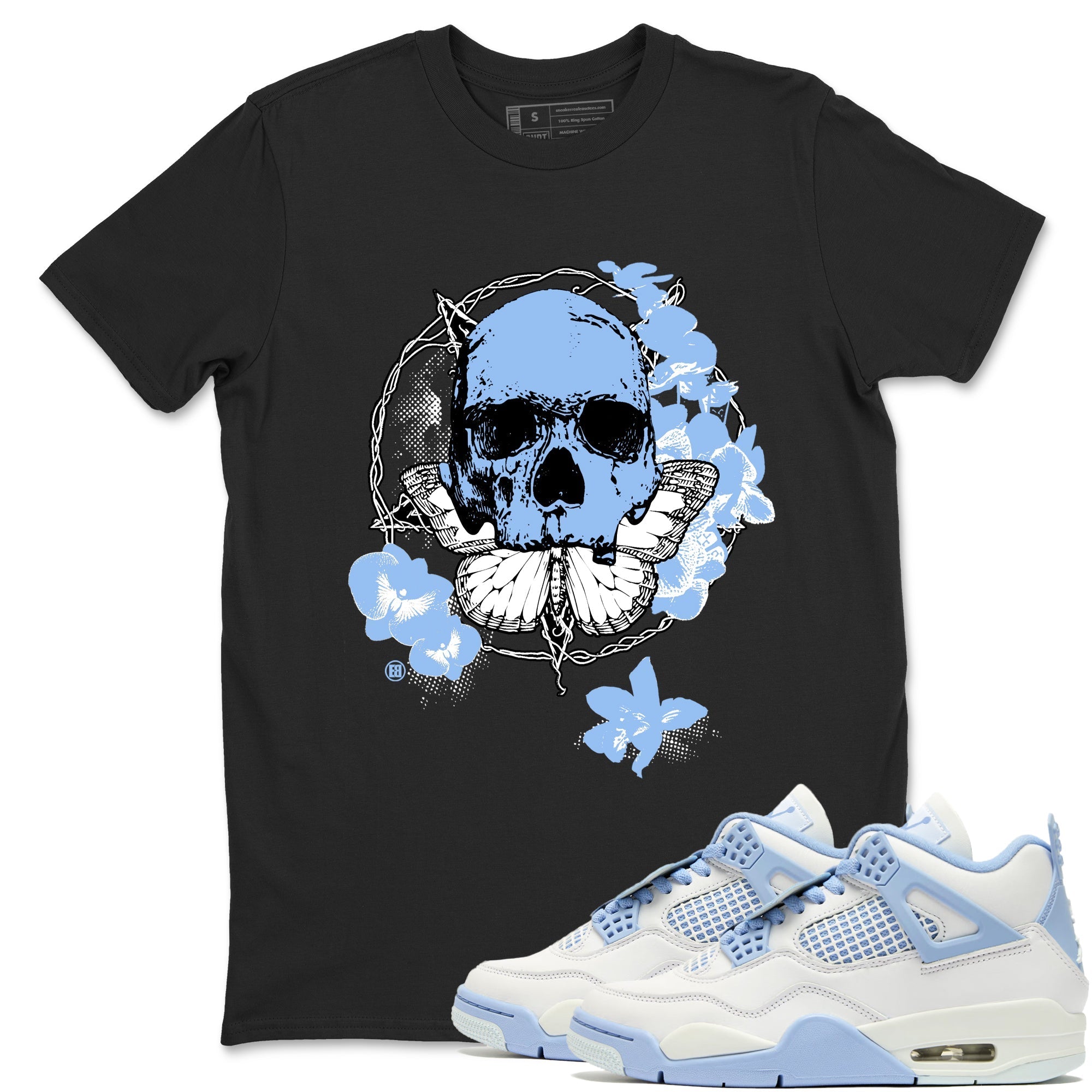 Carpe Diem Skull snkmatch Tees - Air Jordan 4 Forget Me Not