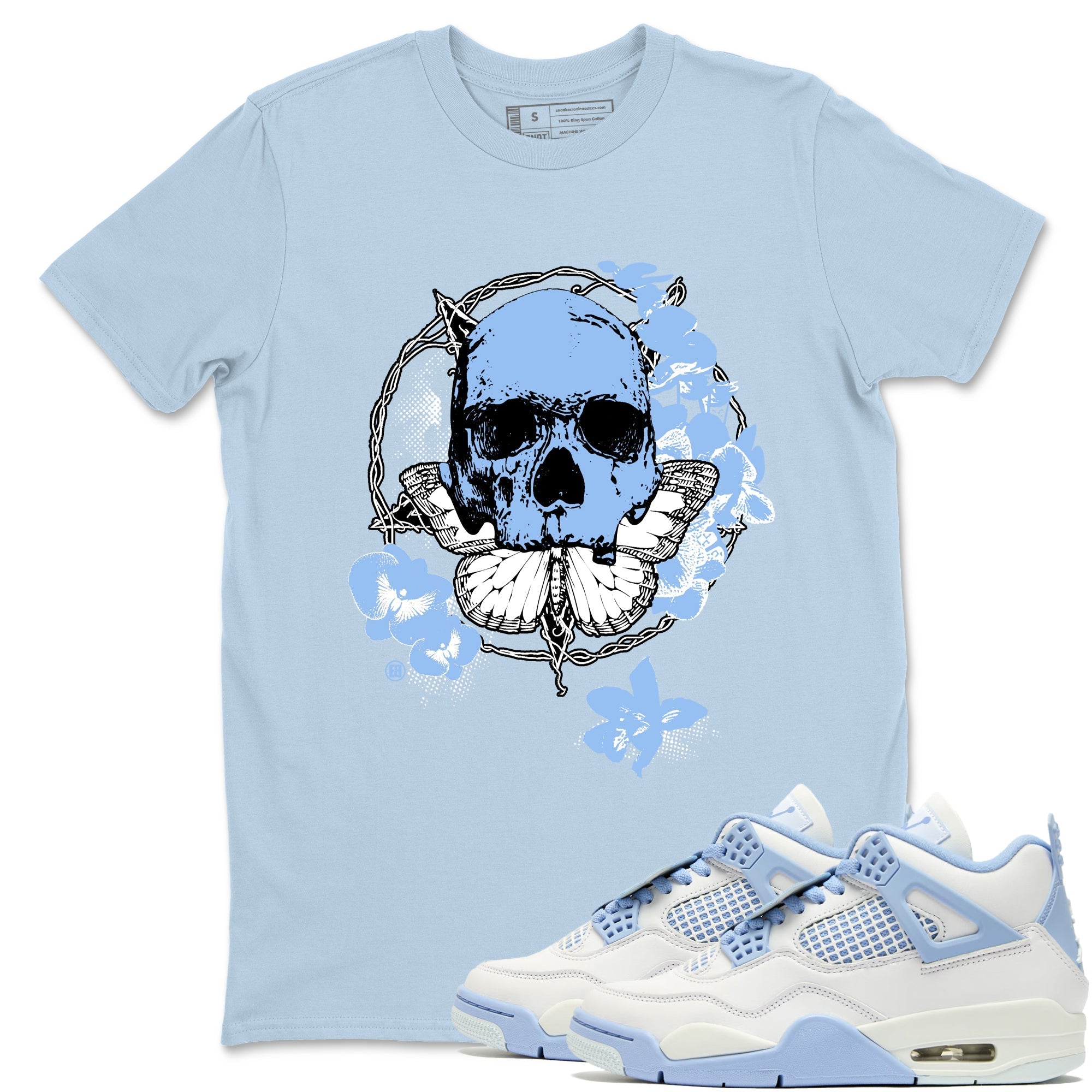 Carpe Diem Skull snkmatch Tees - Air Jordan 4 Forget Me Not