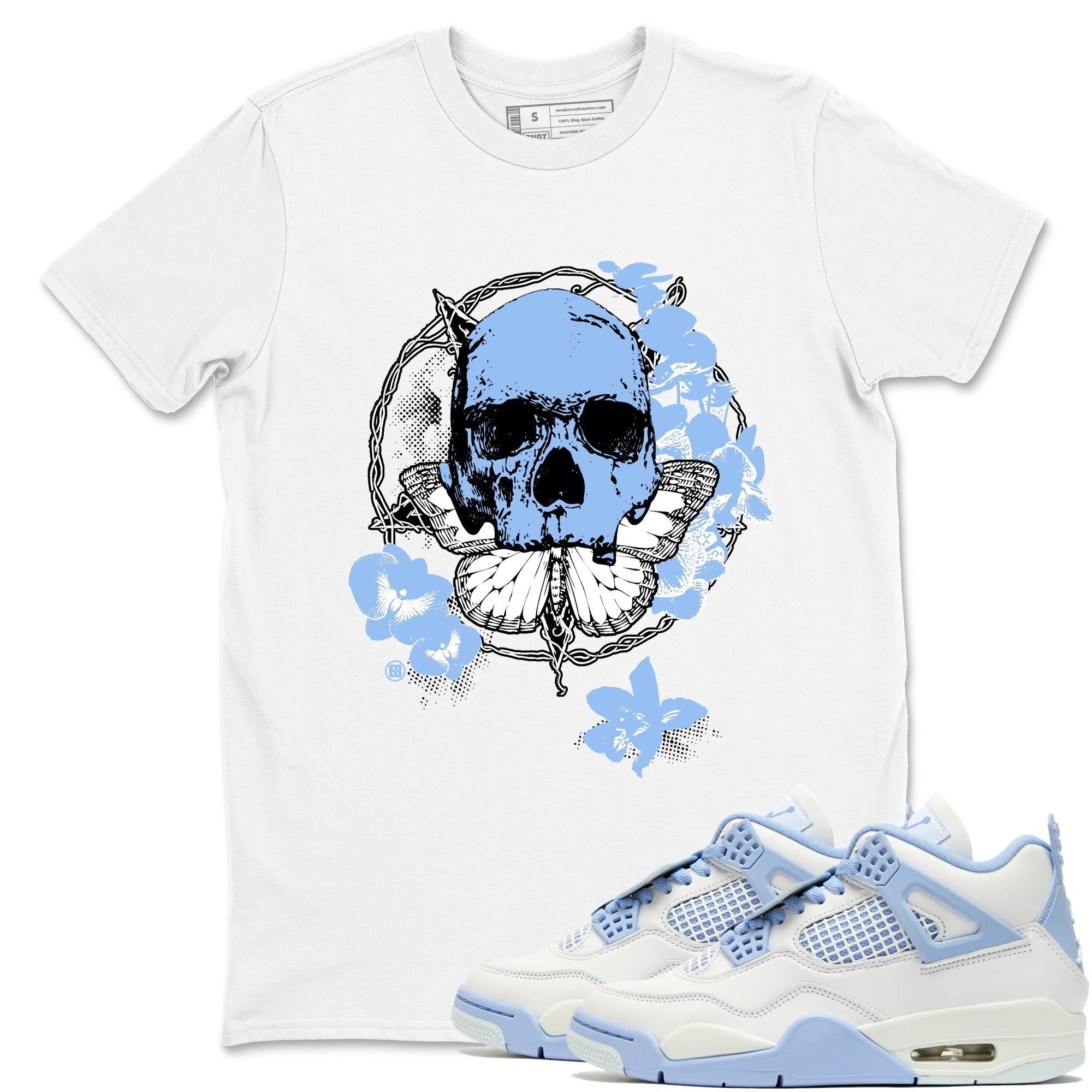 Carpe Diem Skull snkmatch Tees - Air Jordan 4 Forget Me Not