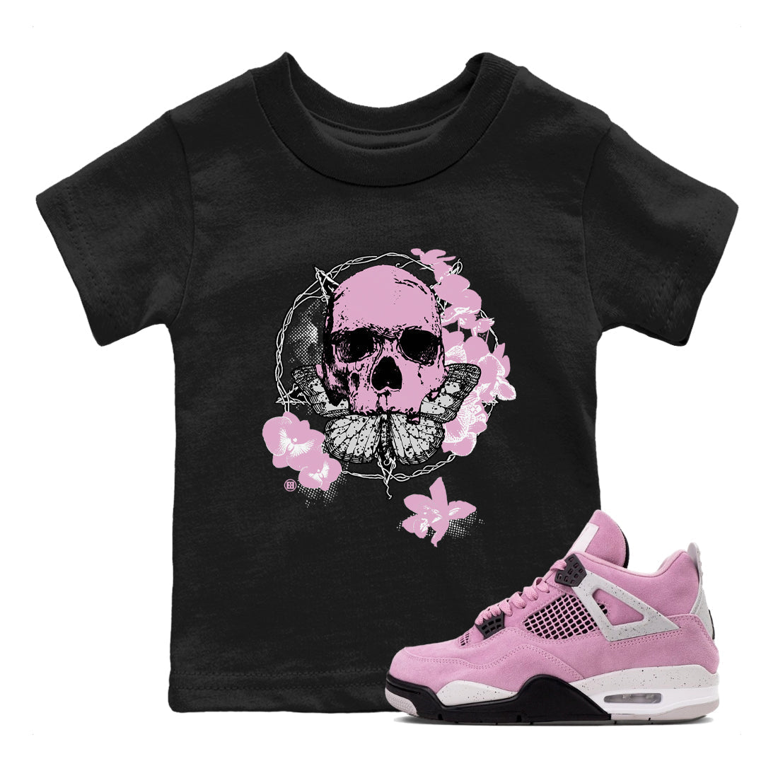 Carpe Diem Skull snkmatch Tees Kids - Air Jordan 4 Orchid