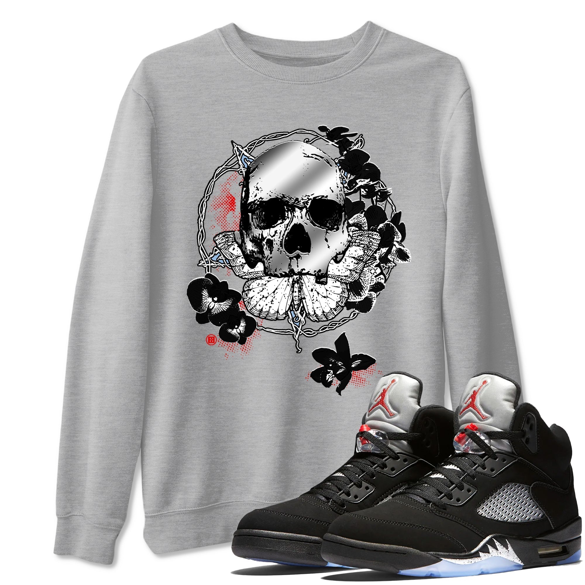 Carpe Diem Skull snkmatch Tees - Air Jordan 5 Reimagined