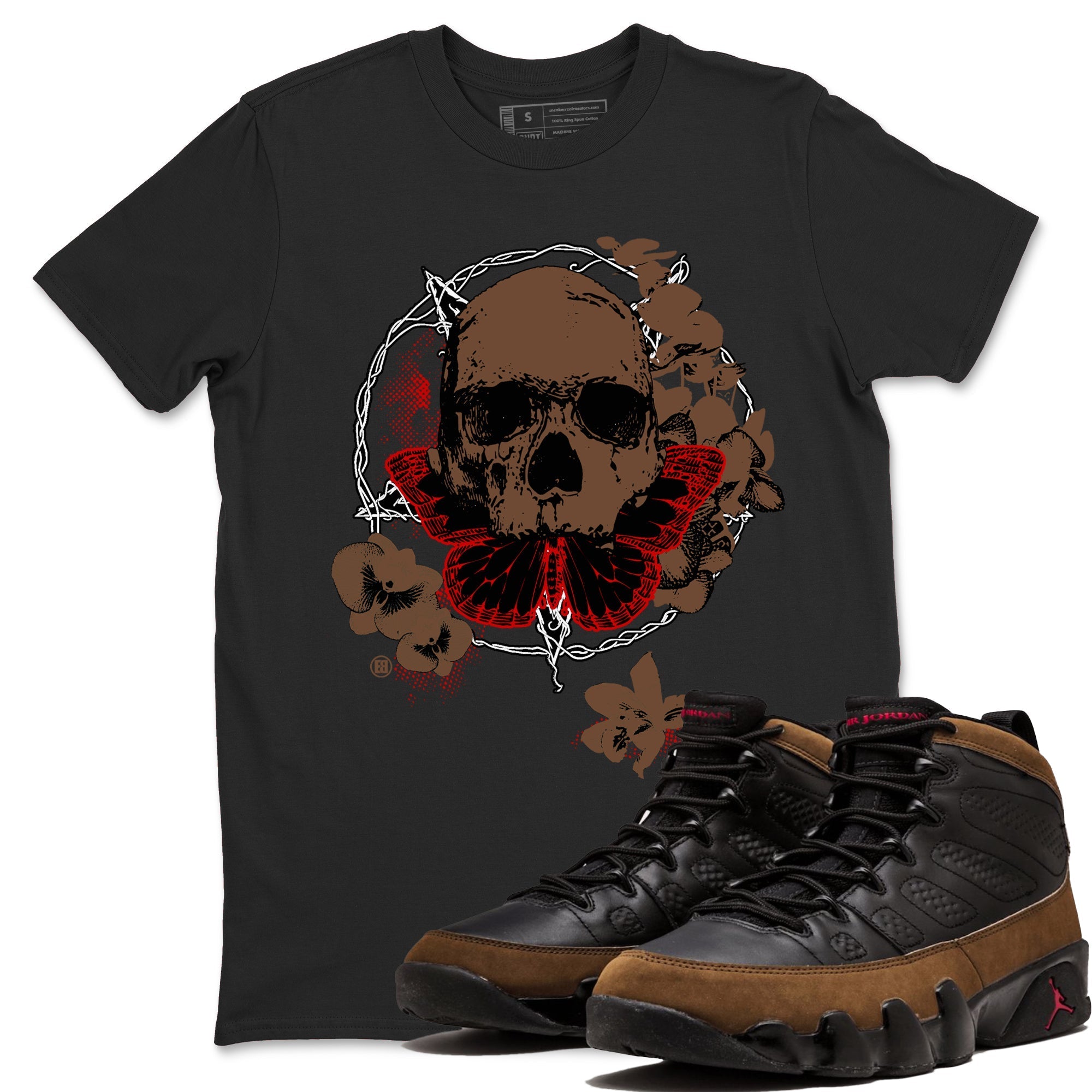 Carpe Diem Skull snkmatch Tees - Air Jordan 9 Olive