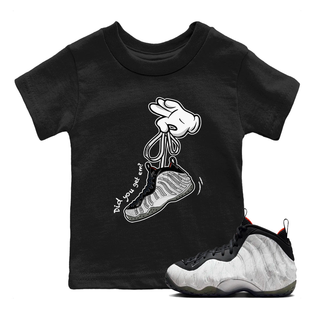 Cartoon Hands snkmatch Tees Kids - Air Foamposite One Jin