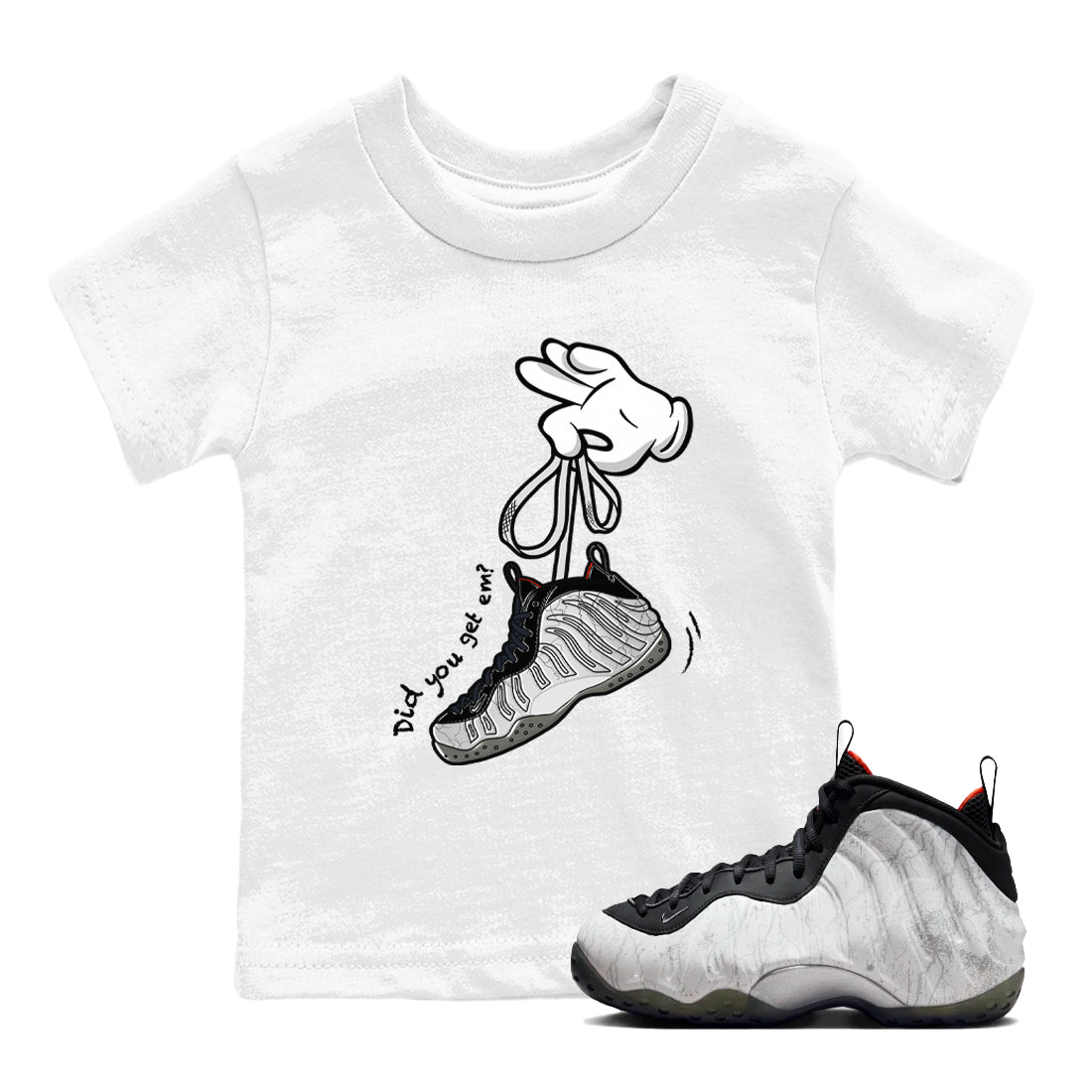 Cartoon Hands snkmatch Tees Kids - Air Foamposite One Jin