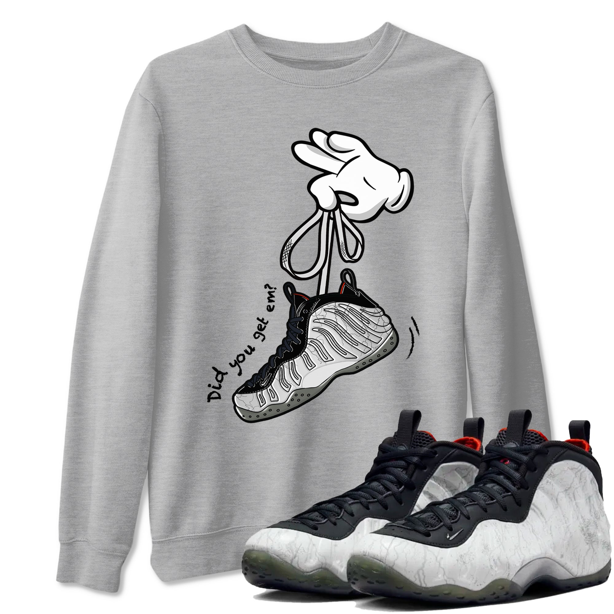 Cartoon Hands snkmatch Tees - Air Foamposite One Jin