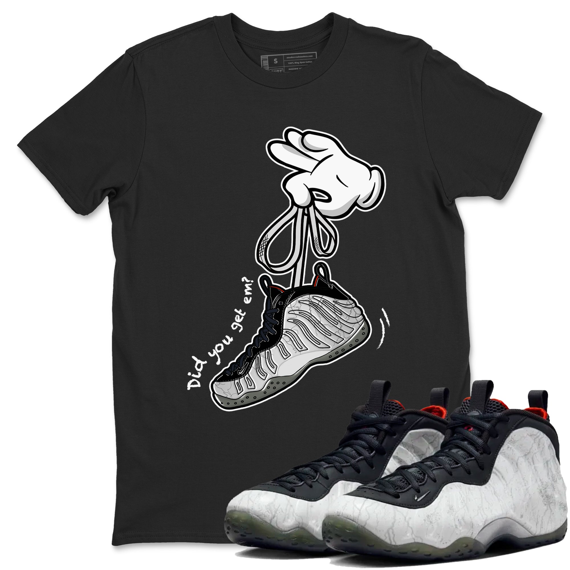 Cartoon Hands snkmatch Tees - Air Foamposite One Jin