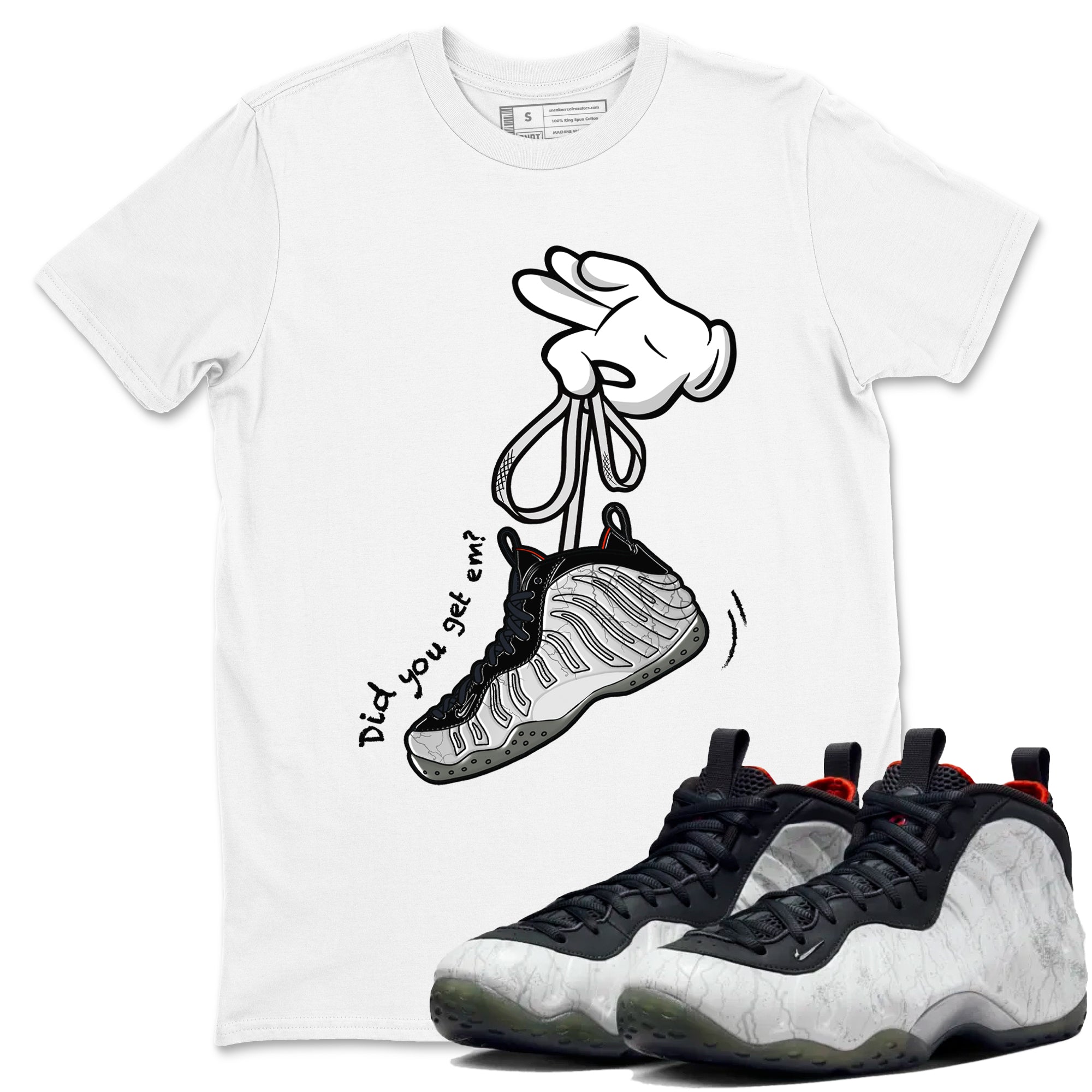 Cartoon Hands snkmatch Tees - Air Foamposite One Jin